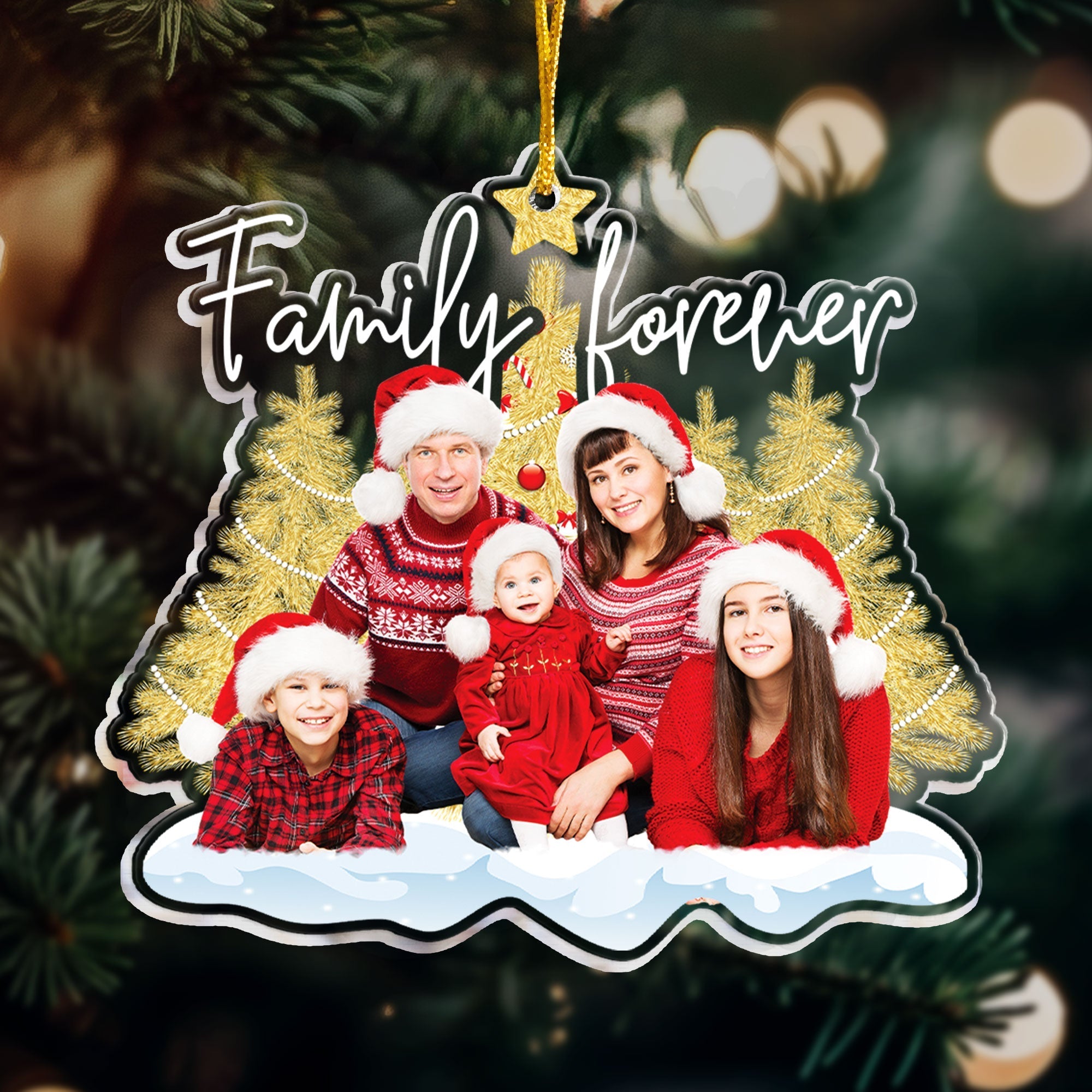 Family Is Forever - Personalized Acrylic Photo Ornament ORNA1210