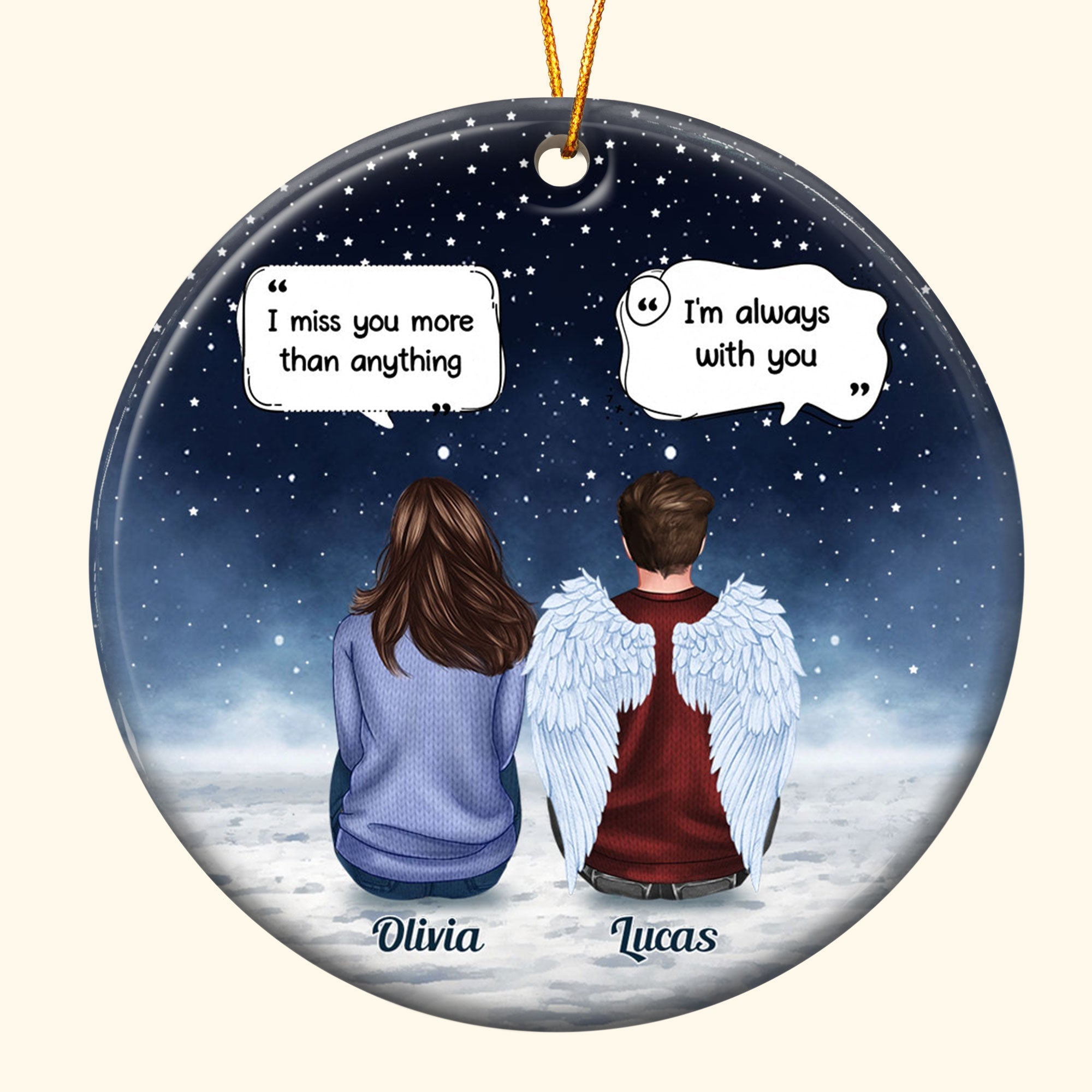 Family Memorial - Personalized Ceramic Ornament ORNA1210