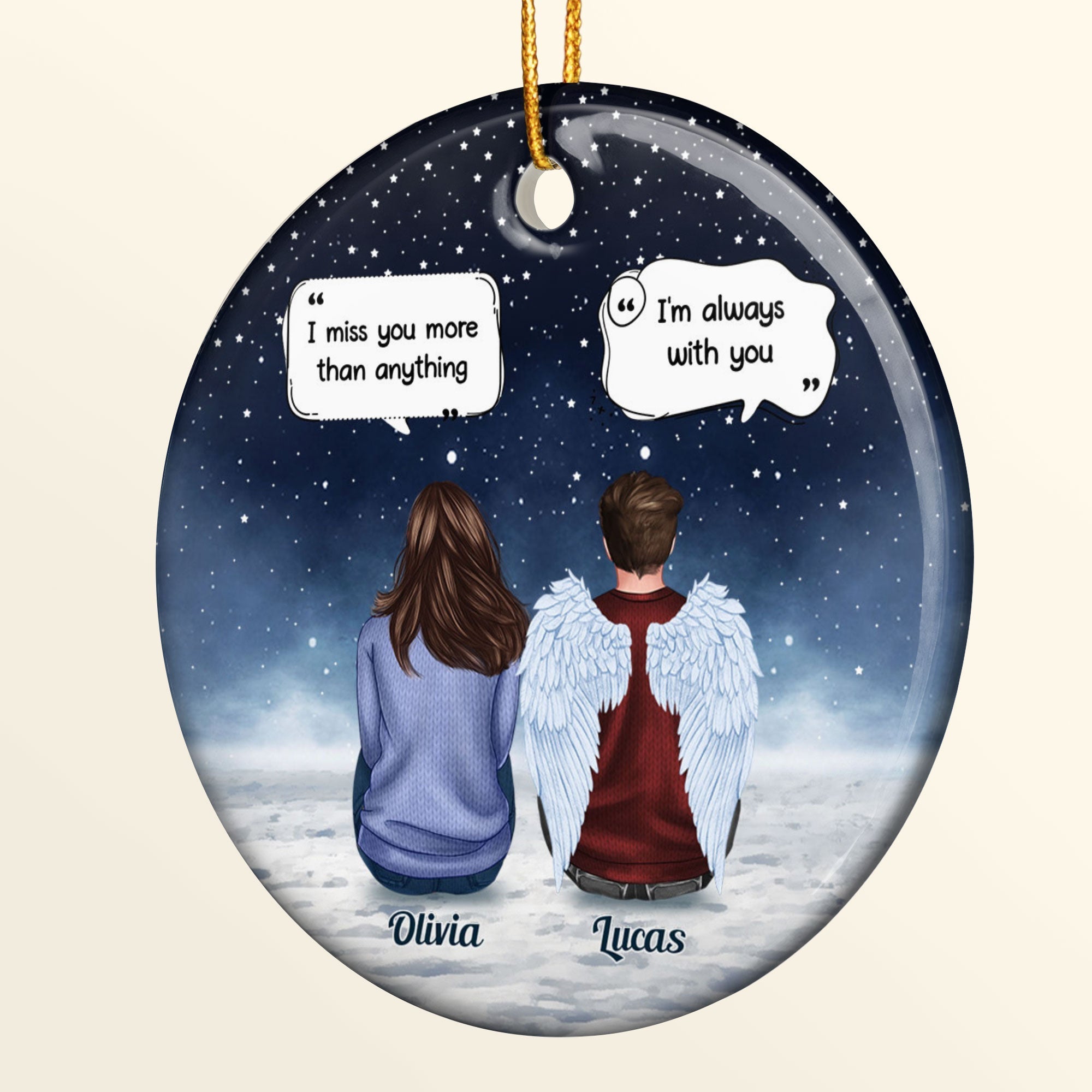 Family Memorial - Personalized Ceramic Ornament ORNA1210
