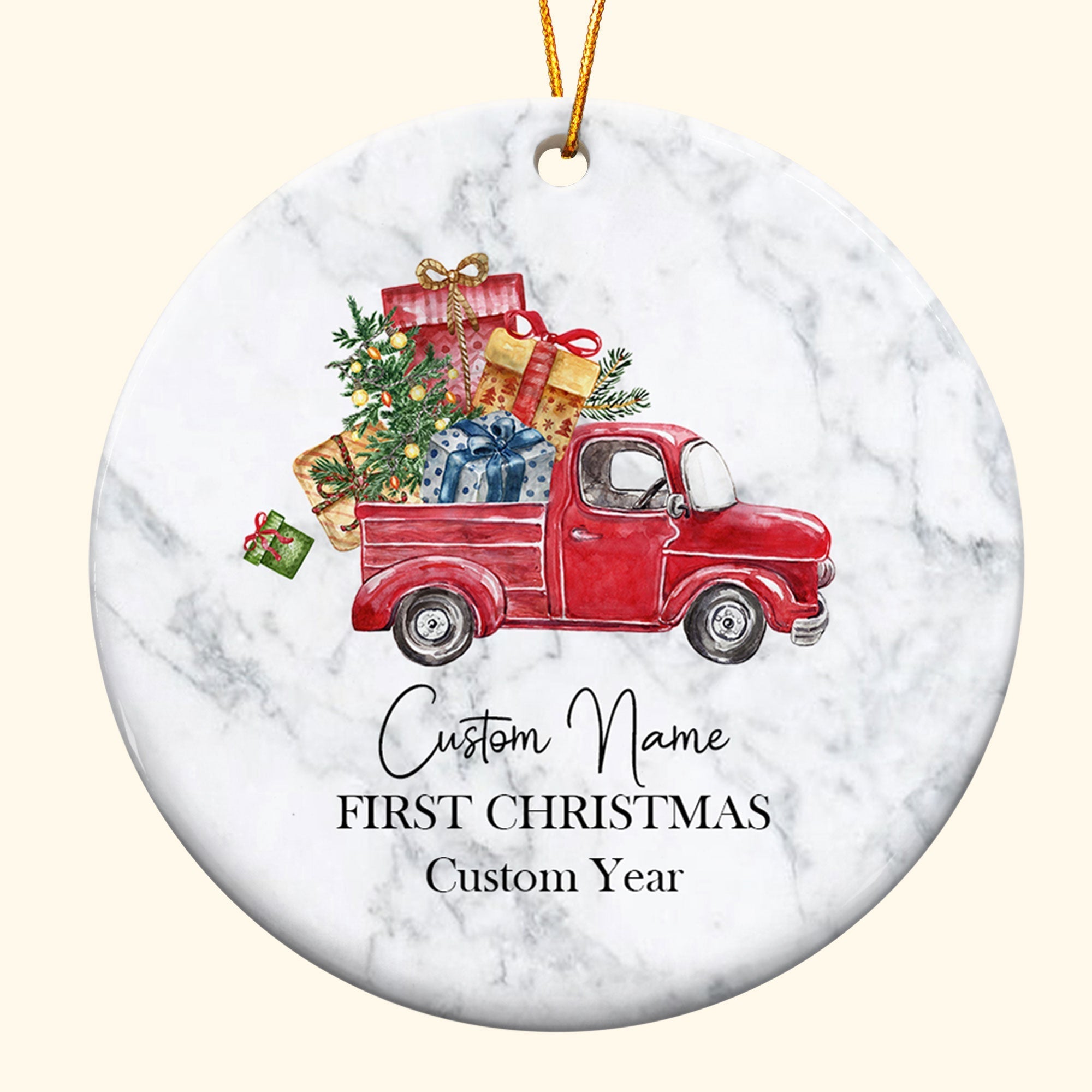 First Christmas - Personalized Ceramic Ornament - Christmas Gift For Friends And Family ORN0810