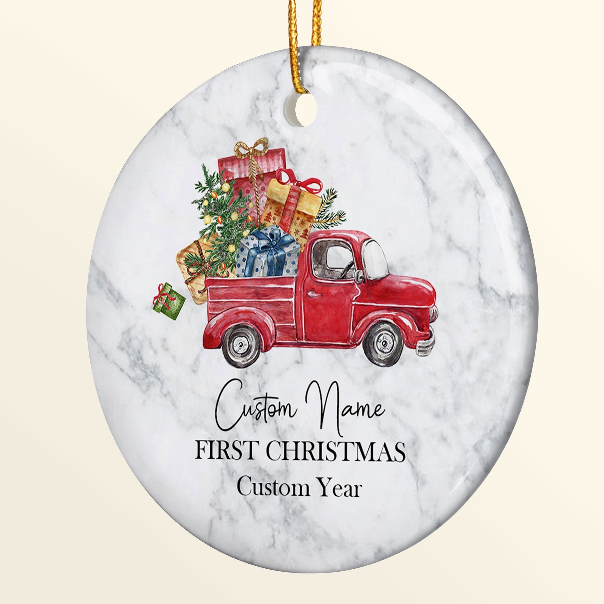 First Christmas - Personalized Ceramic Ornament - Christmas Gift For Friends And Family ORN0810