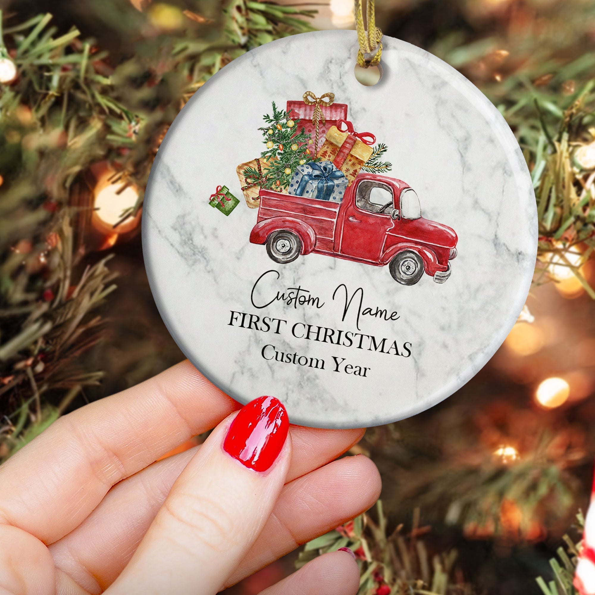 First Christmas - Personalized Ceramic Ornament - Christmas Gift For Friends And Family ORN0810