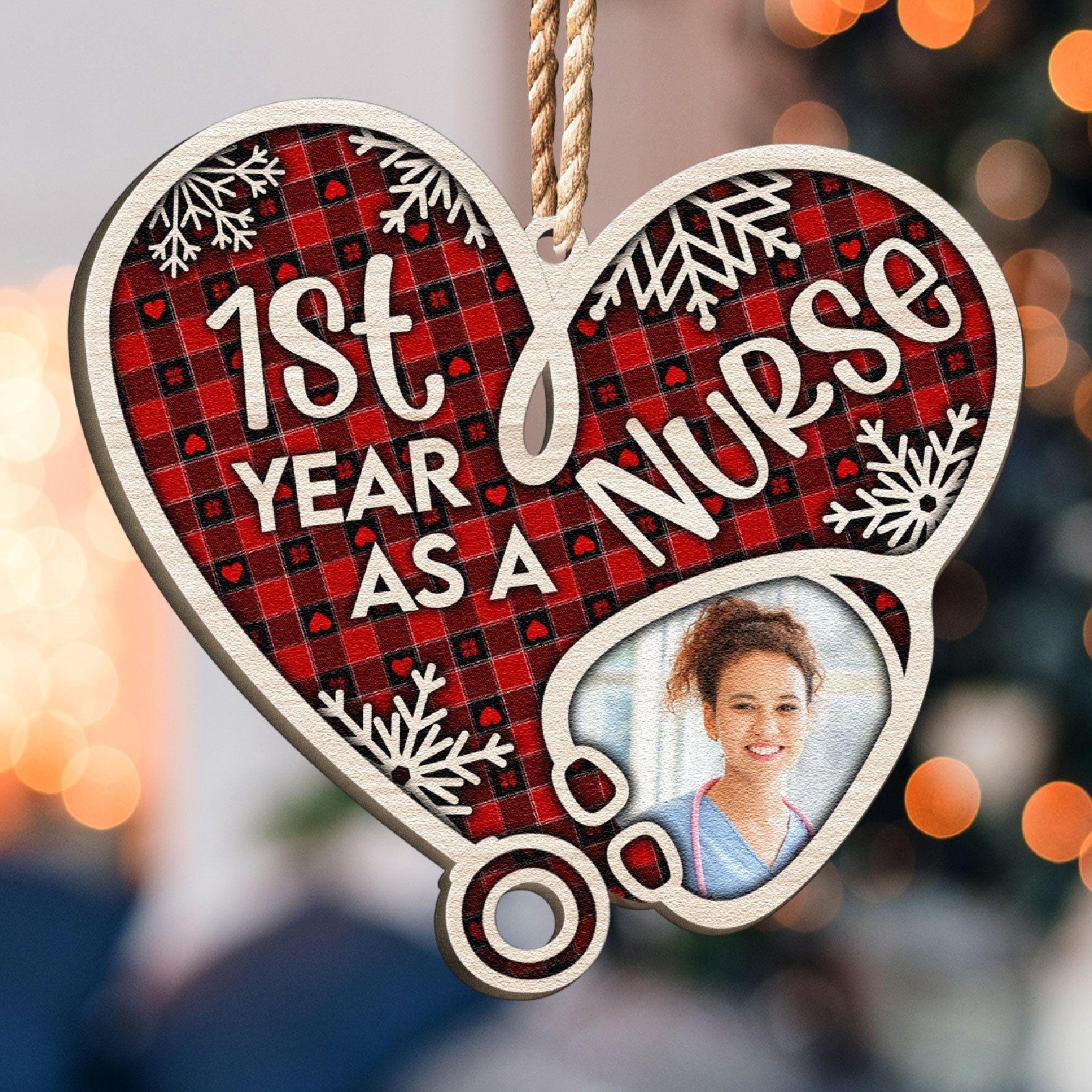 First Year As A Nurse - Personalized Wooden Ornament ORNA1210