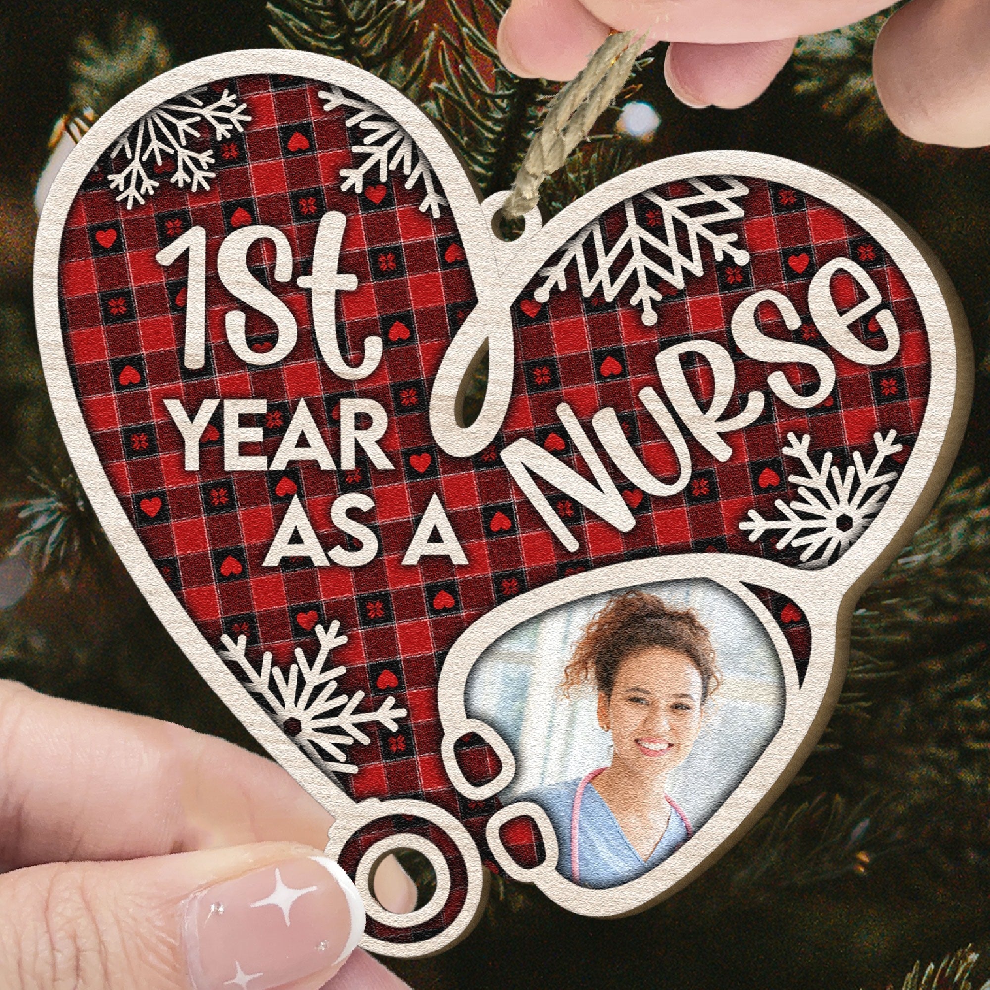 First Year As A Nurse - Personalized Wooden Ornament ORN0810