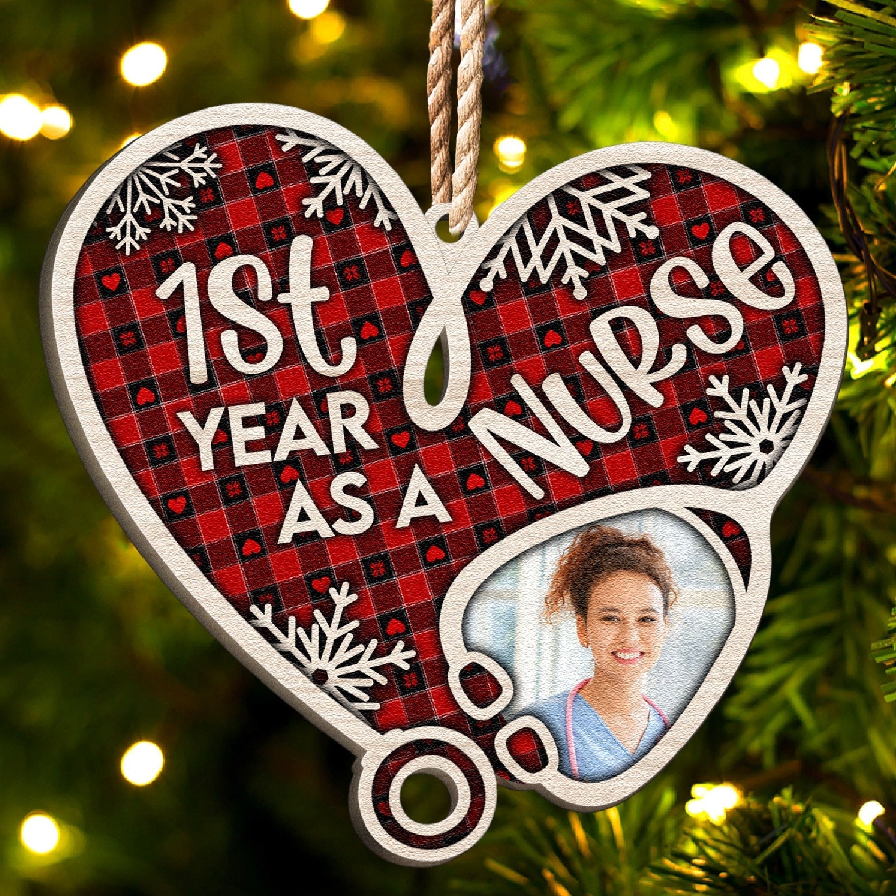 First Year As A Nurse - Personalized Wooden Ornament ORNA1210