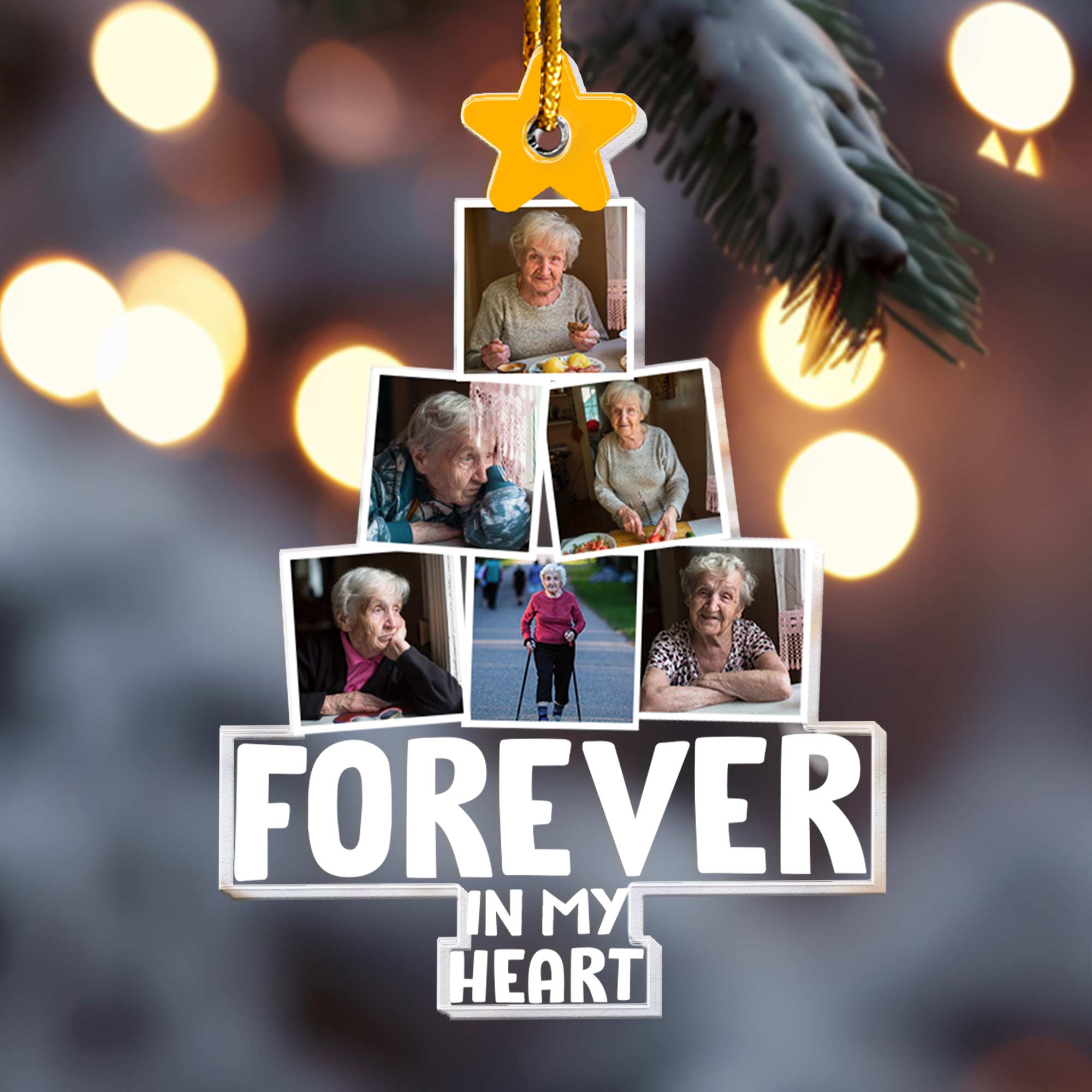 Forever In My Heart - Personalized Acrylic Photo Ornament ORNA1210