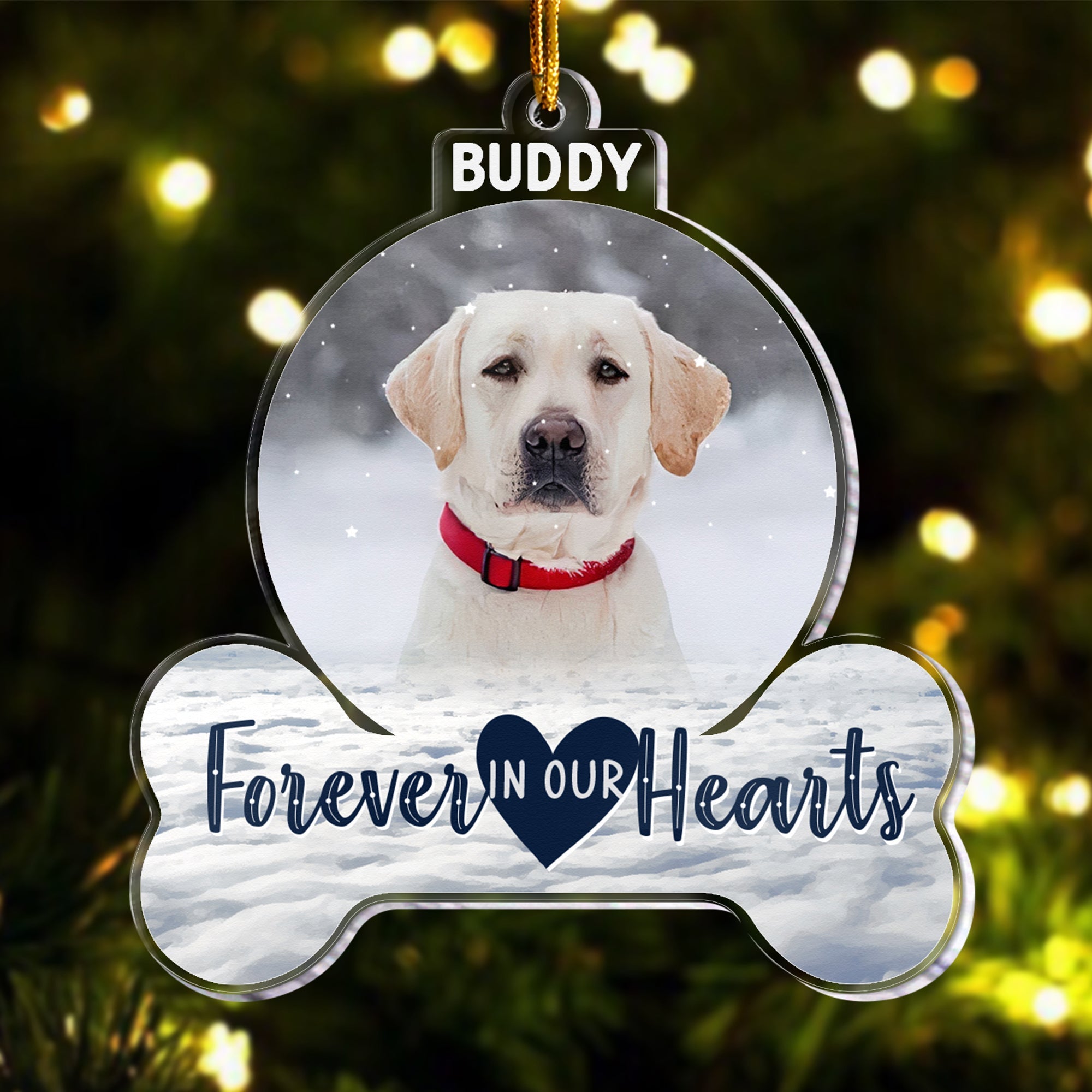 Forever In My Heart - Personalized Pet Memorial Photo Ornament ORNA1210