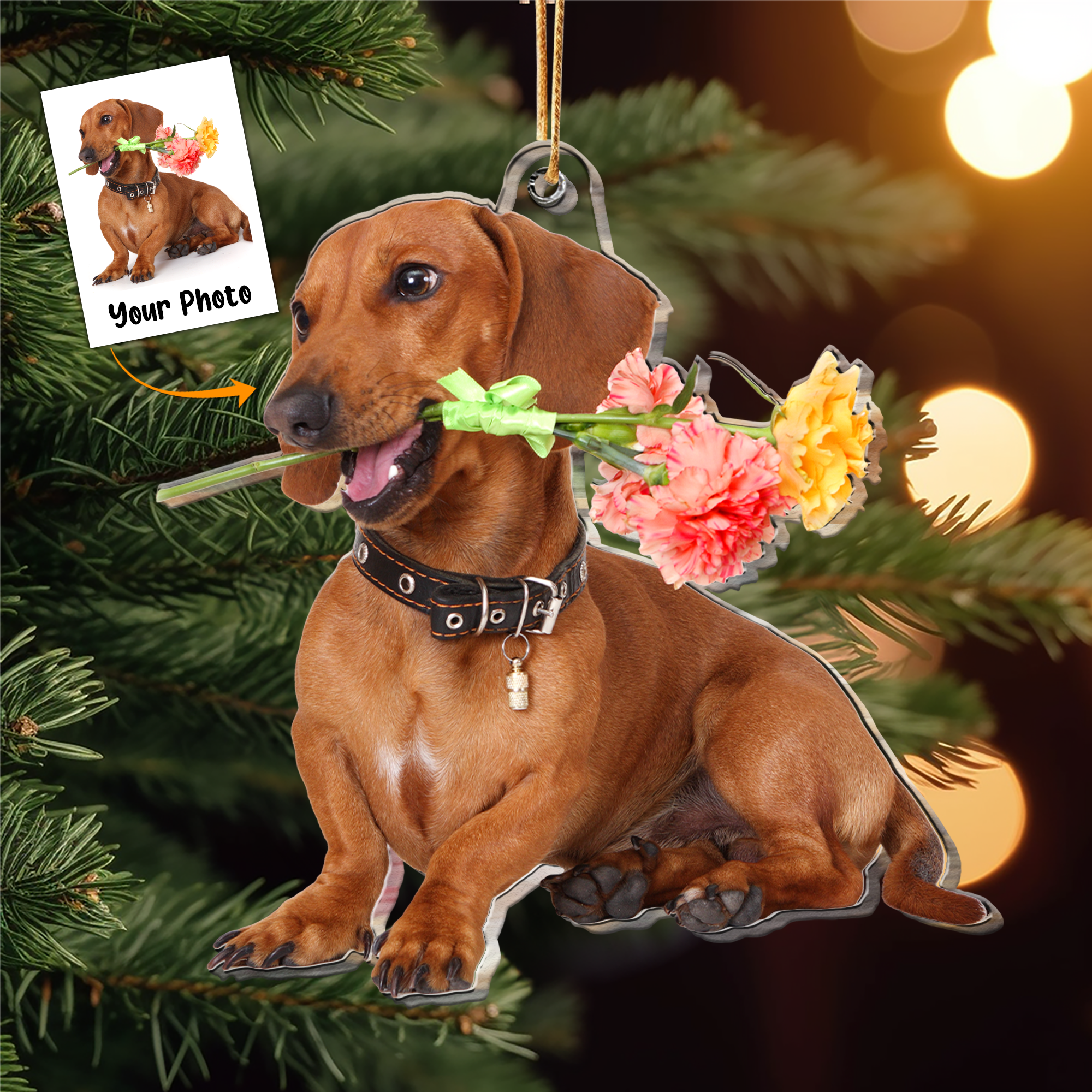 Funny Dog Gift For Dog Lovers - Personalized Acrylic Photo Ornament ORNA1210