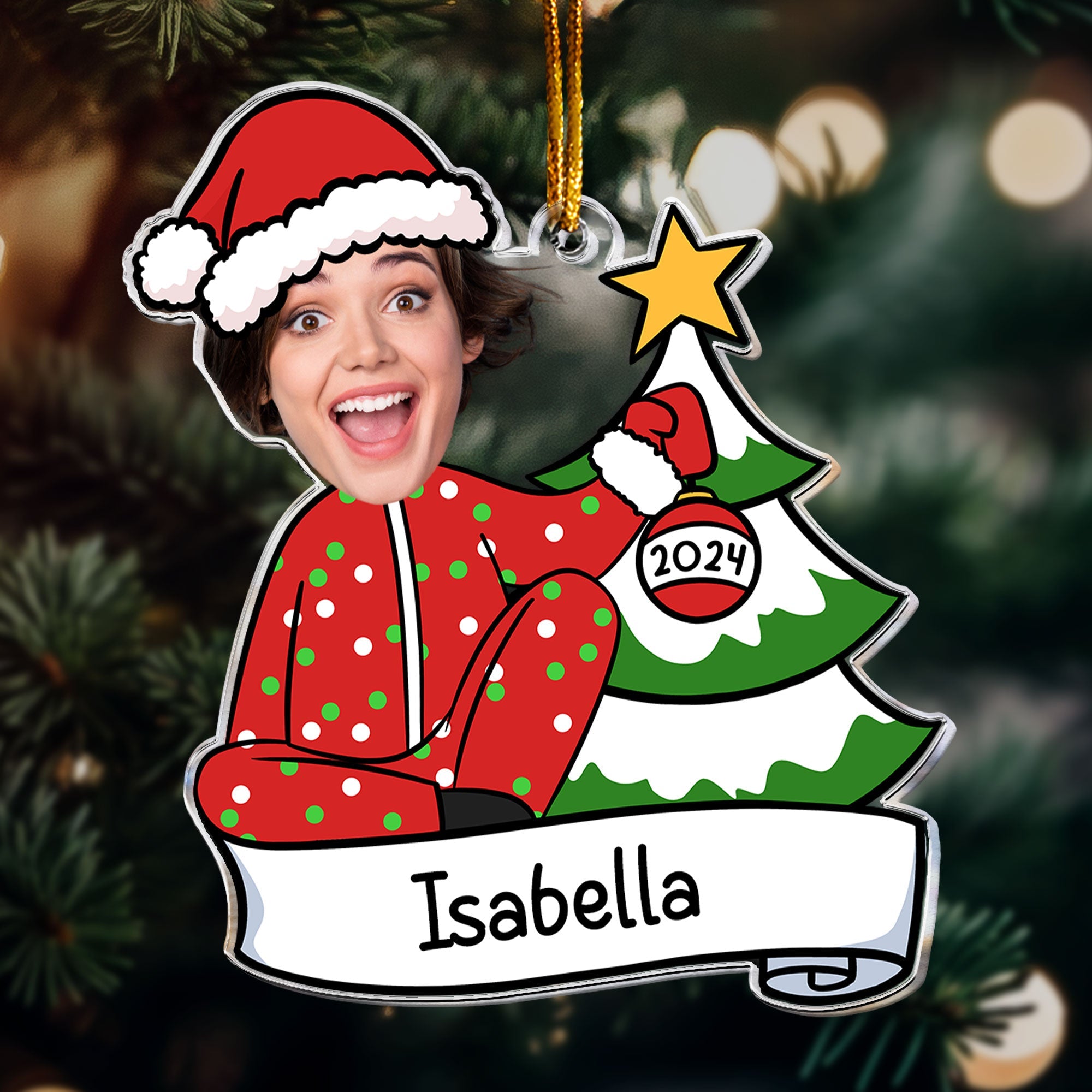 Funny Family Christmas Time - Personalized Acrylic Ornament ORN0810