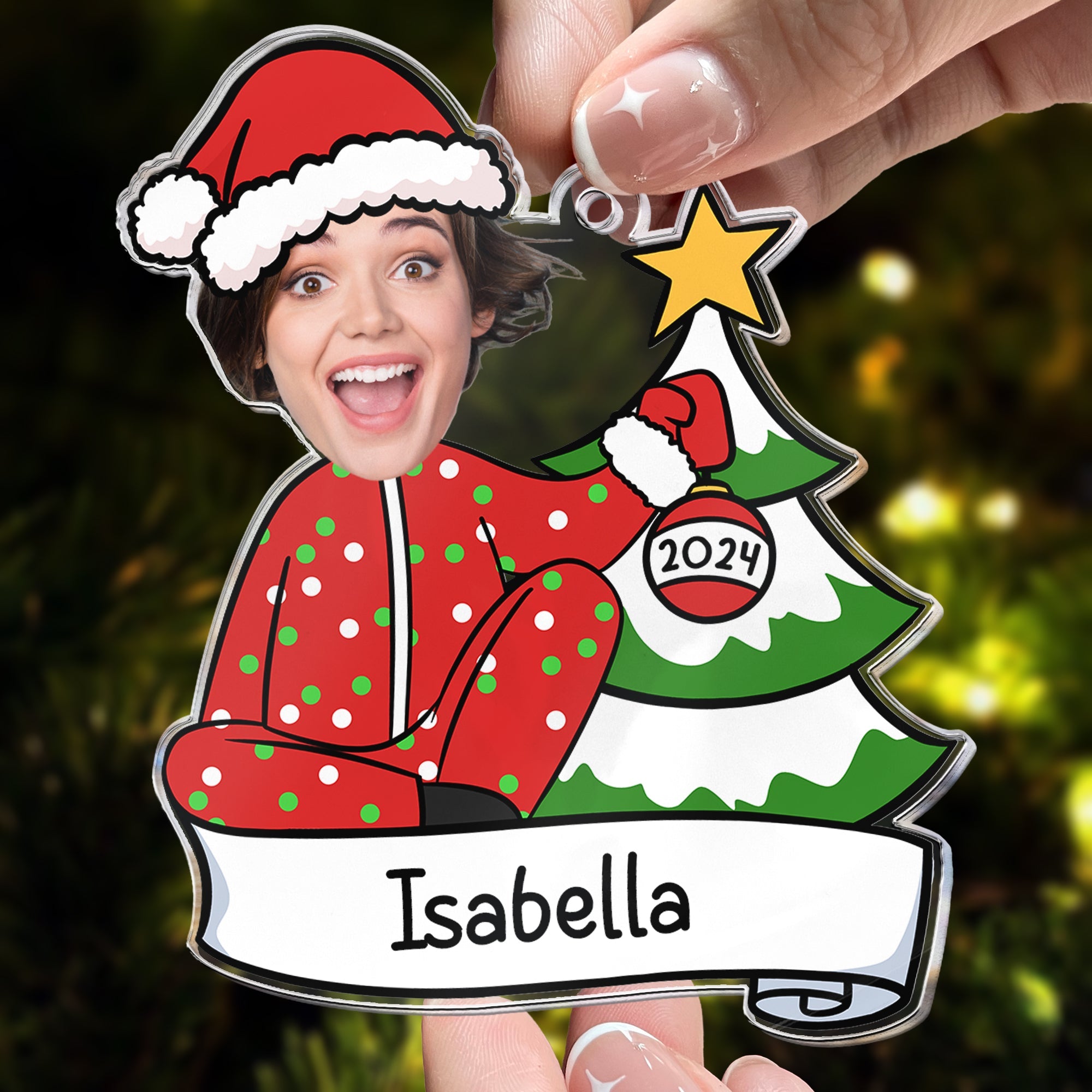 Funny Family Christmas Time - Personalized Acrylic Ornament ORN0810
