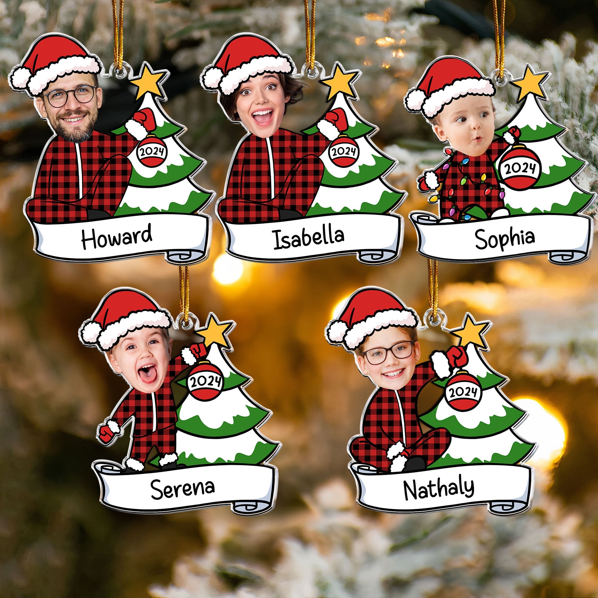 Funny Family Christmas Time - Personalized Acrylic Ornament ORN0810