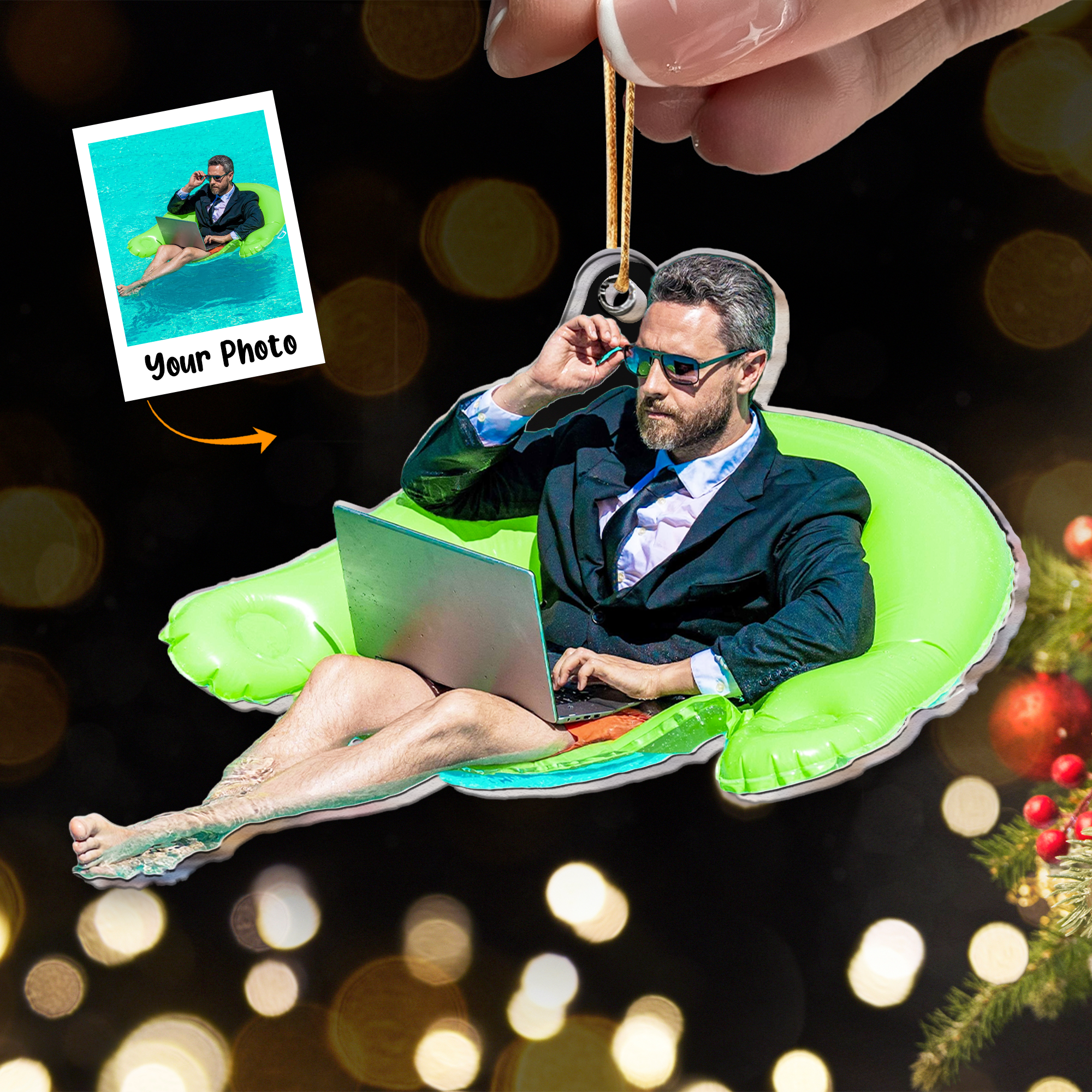 Funny Gift For Men - Personalized Acrylic Photo Ornament ORN0810