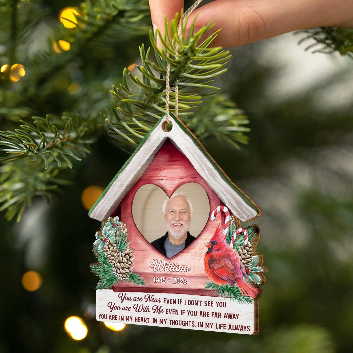 Custom Photo You Are In My Heart - Christmas, Memorial Gift - Personalized Custom Shaped Wooden Ornament ORNA1210