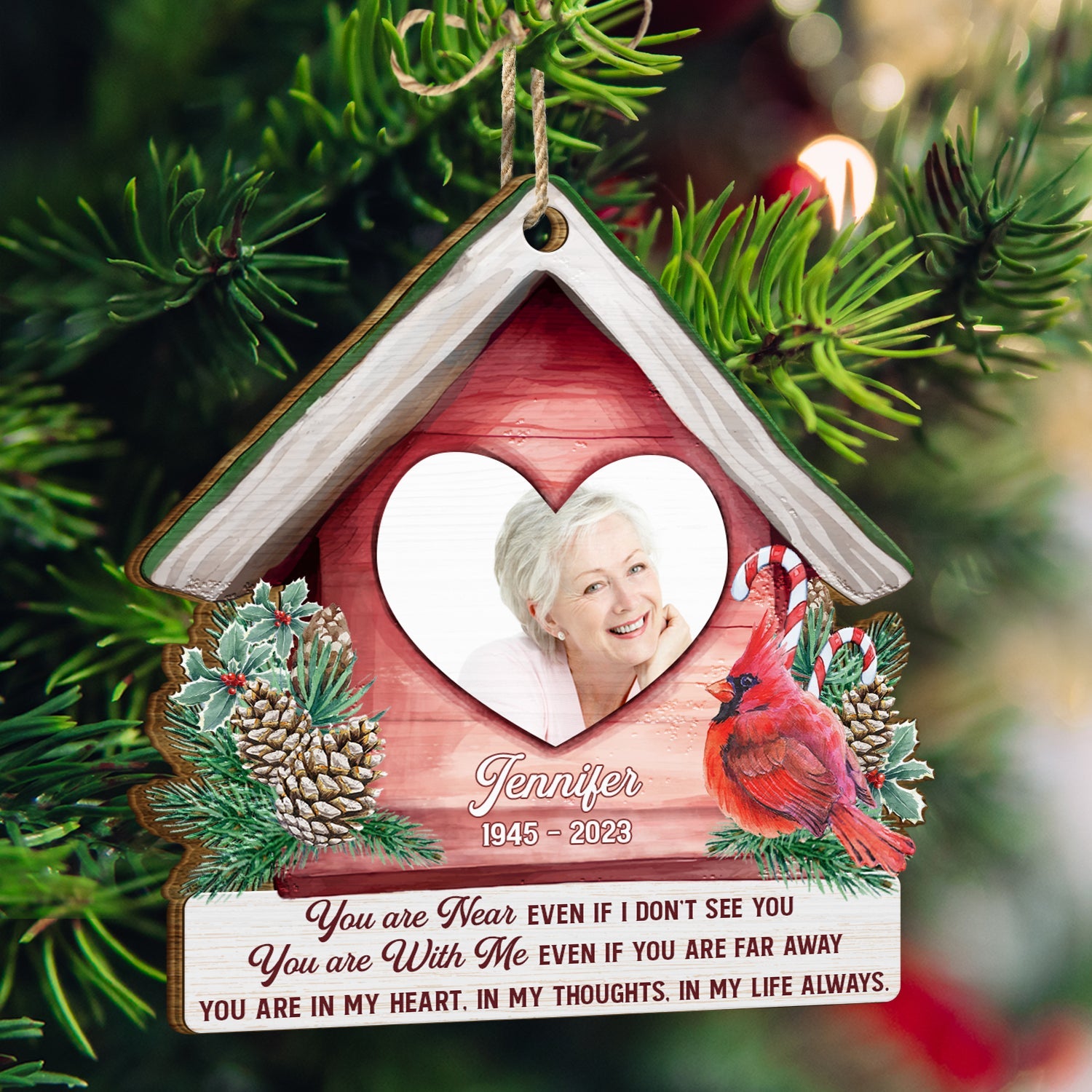 Custom Photo You Are In My Heart - Christmas, Memorial Gift - Personalized Custom Shaped Wooden Ornament ORNA1210