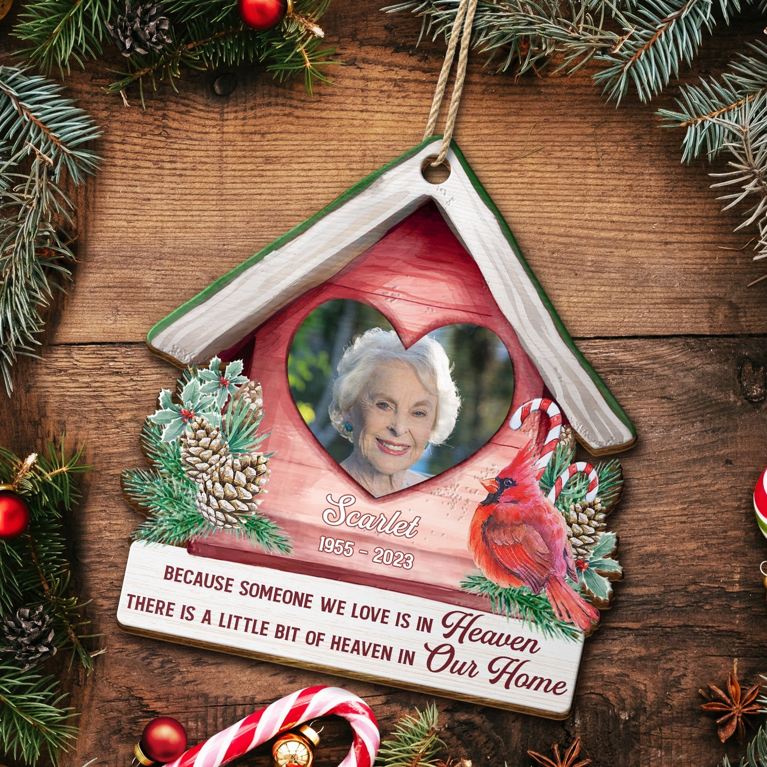 Custom Photo You Are In My Heart - Christmas, Memorial Gift - Personalized Custom Shaped Wooden Ornament ORNA1210