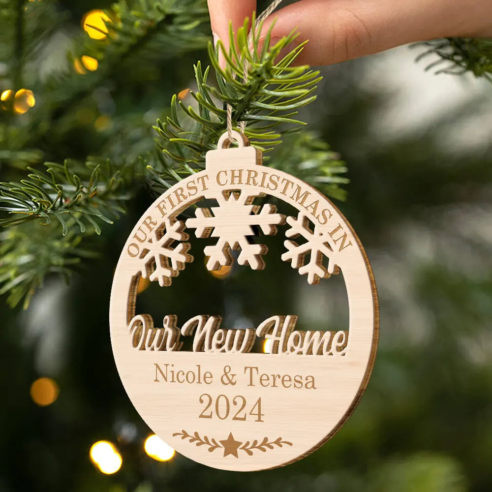 Our First Christmas - Personalized Wooden Cutout Ornament ORNA1210