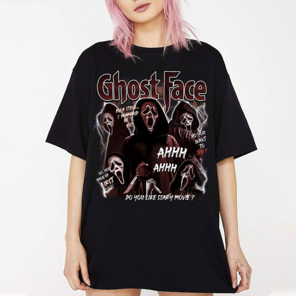Ghost Face Halloween Shirt, Ghostface Shirts, Scream Halloween Shirt, Halloween Shirt, Horror Movie Tee, Halloween Party, Scary Movie Shirt HL23