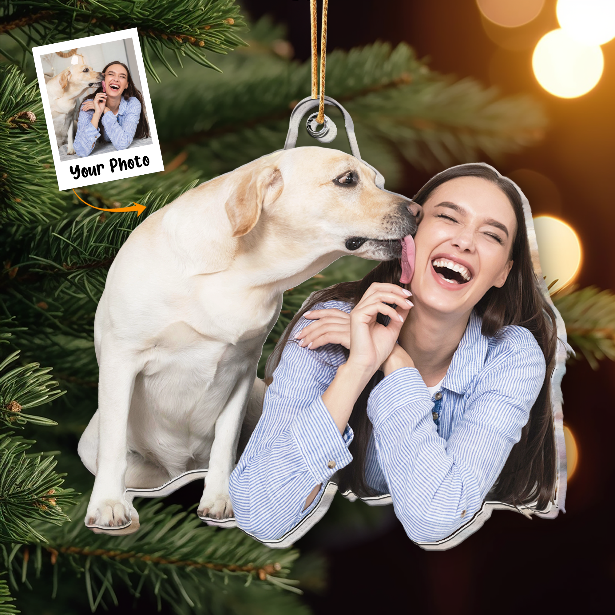 Gift For Dog Lovers Dog Mom Dog Dad - Personalized Acrylic Photo Ornament ORNA1210