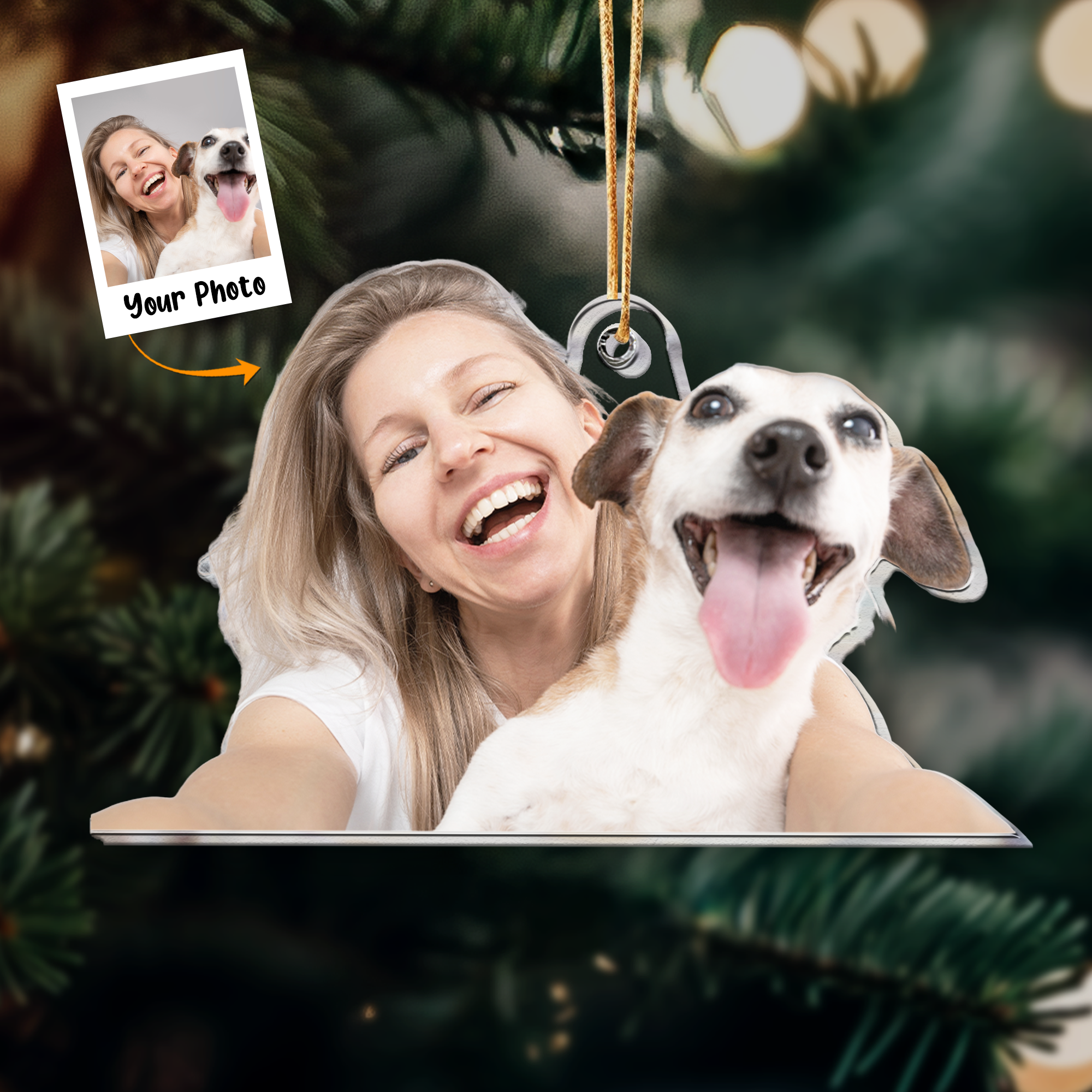 Gift For Dog Lovers Dog Mom Dog Dad - Personalized Acrylic Photo Ornament ORNA1210