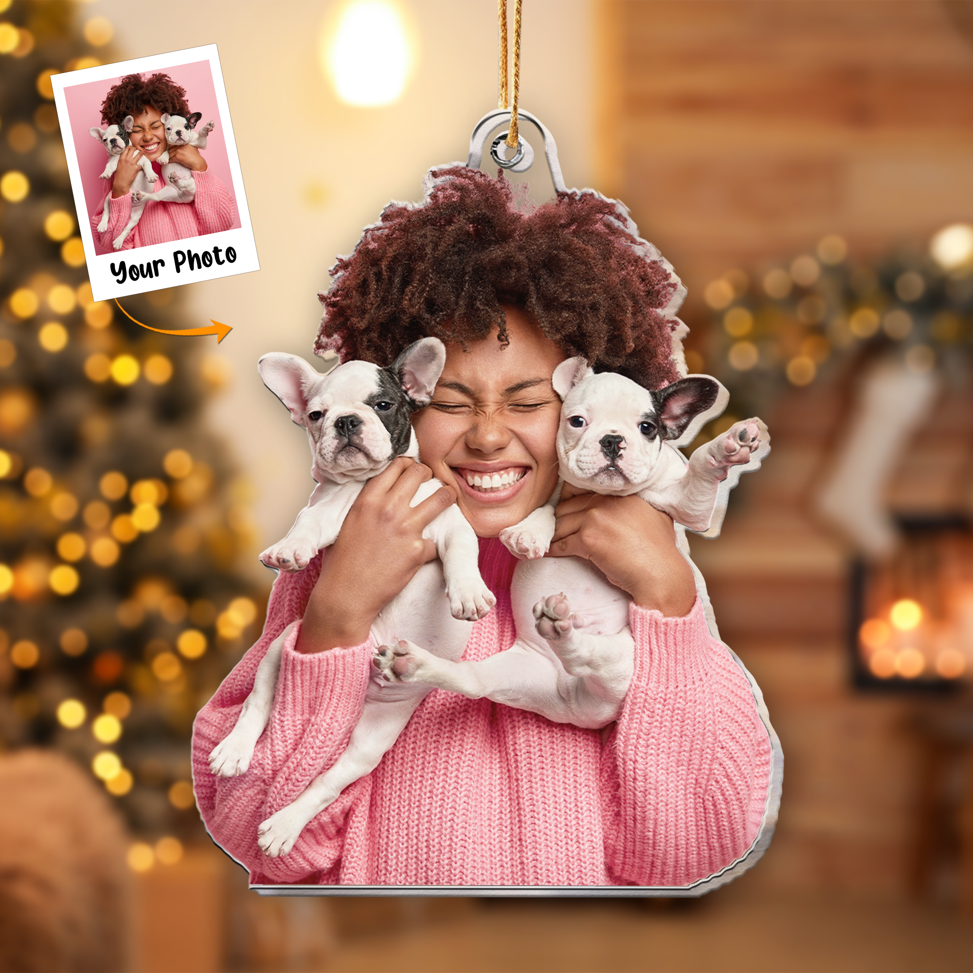 Gift For Dog Lovers Dog Mom Dog Dad - Personalized Acrylic Photo Ornament ORNA1210