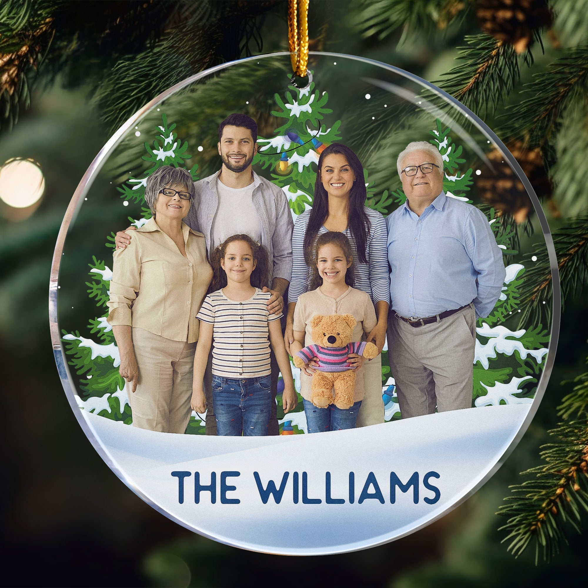 Gift For Family - Personalized Acrylic Photo Ornament ORN0810