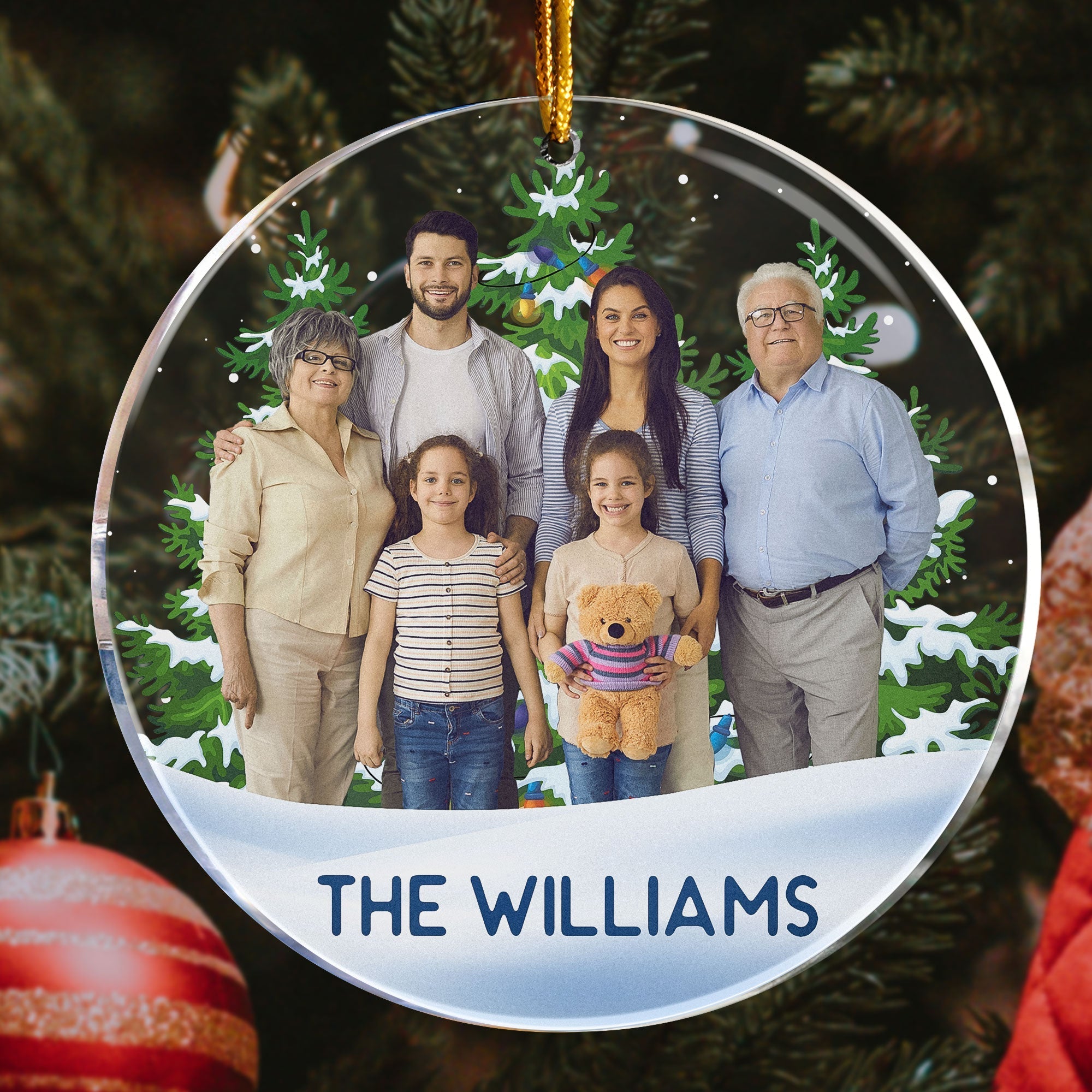 Gift For Family - Personalized Acrylic Photo Ornament ORN0810