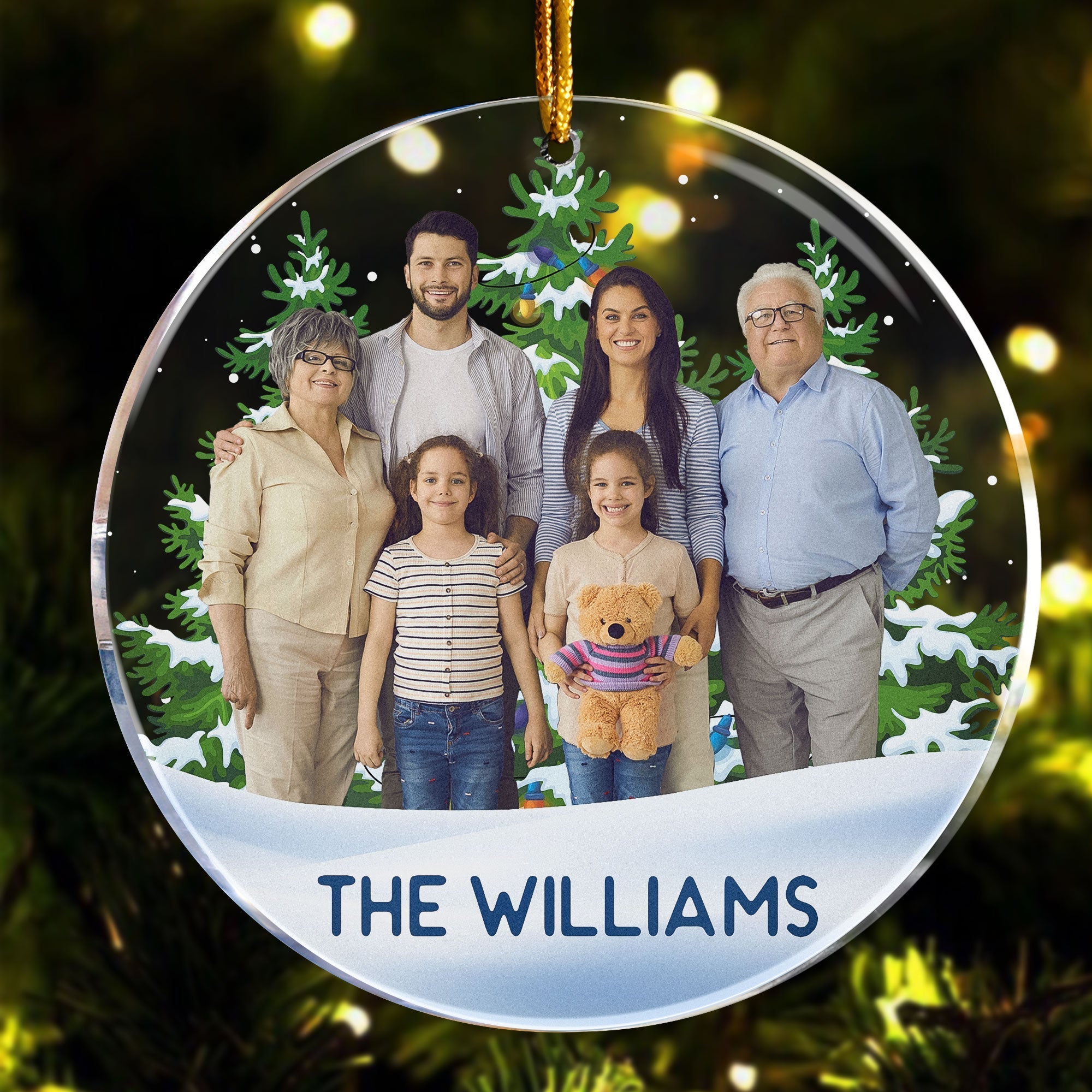 Gift For Family - Personalized Acrylic Photo Ornament ORN0810