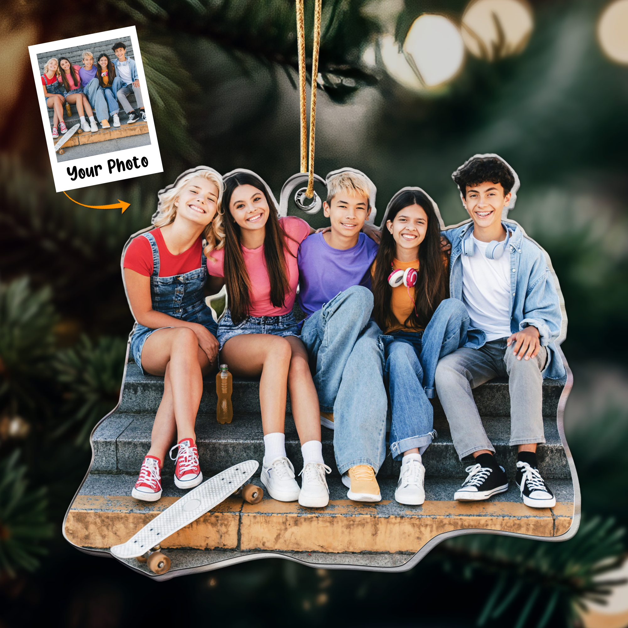 Gift For Friend - Personalized Friends Photo Ornament ORN0810