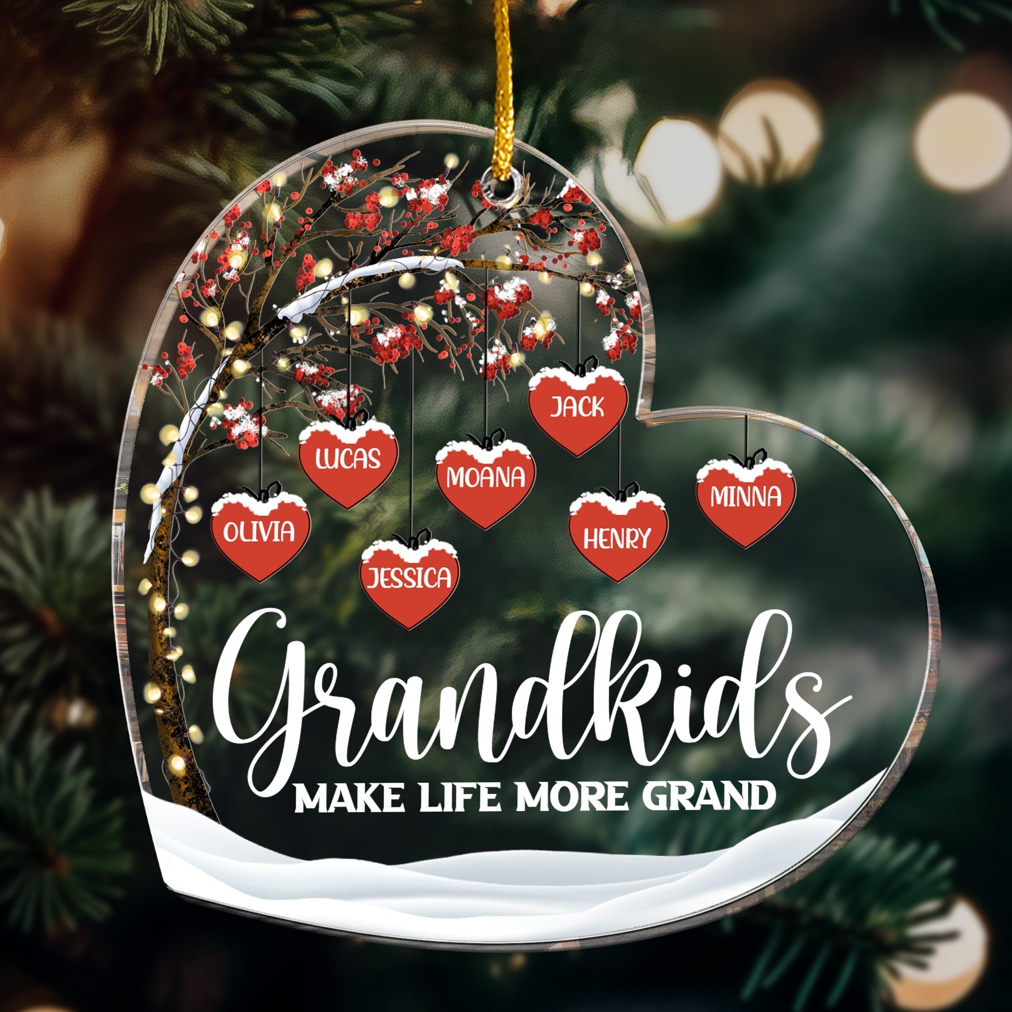 Grandkids Make Life More Grand - Personalized Acrylic Ornament ORN0810