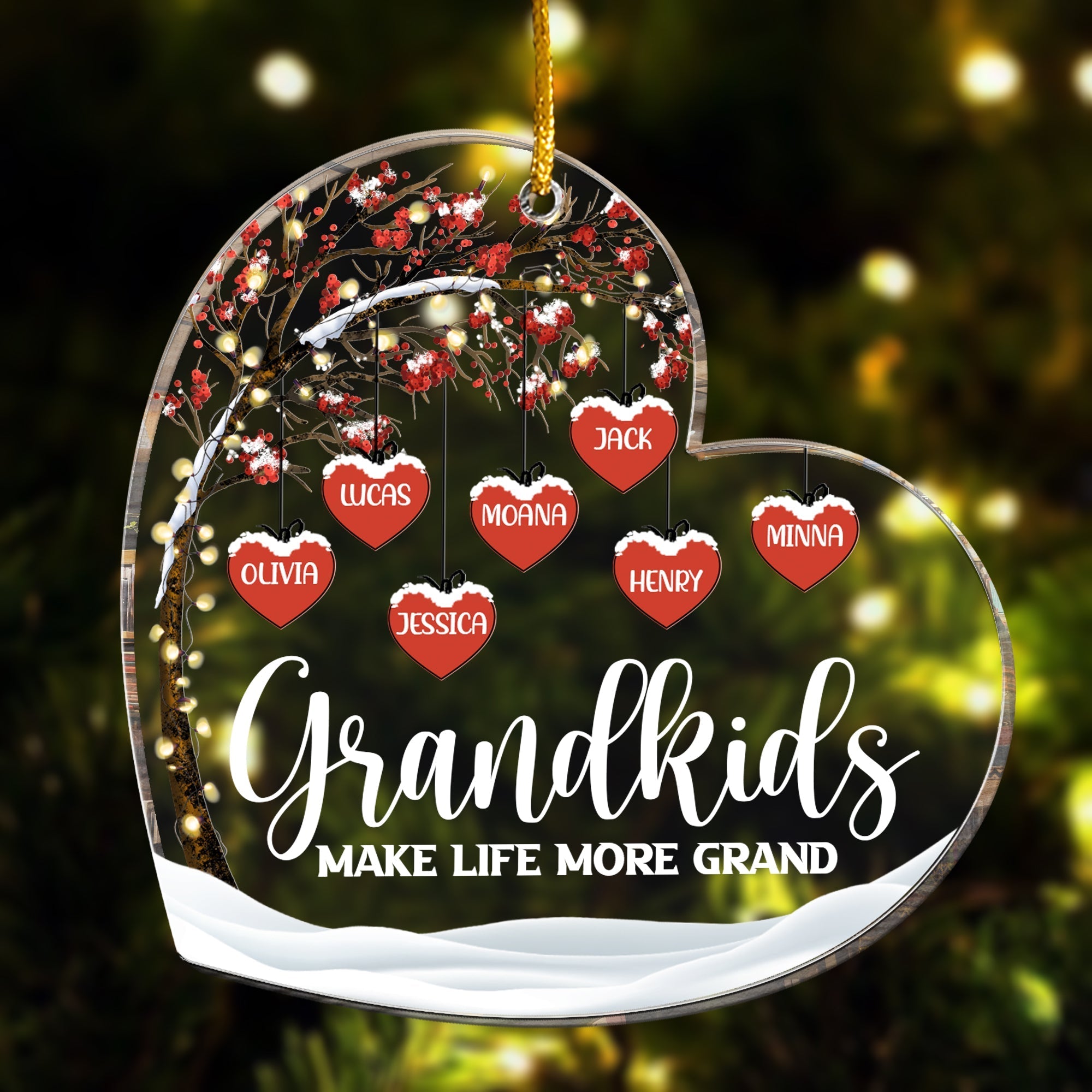 Grandkids Make Life More Grand - Personalized Acrylic Ornament ORN0810