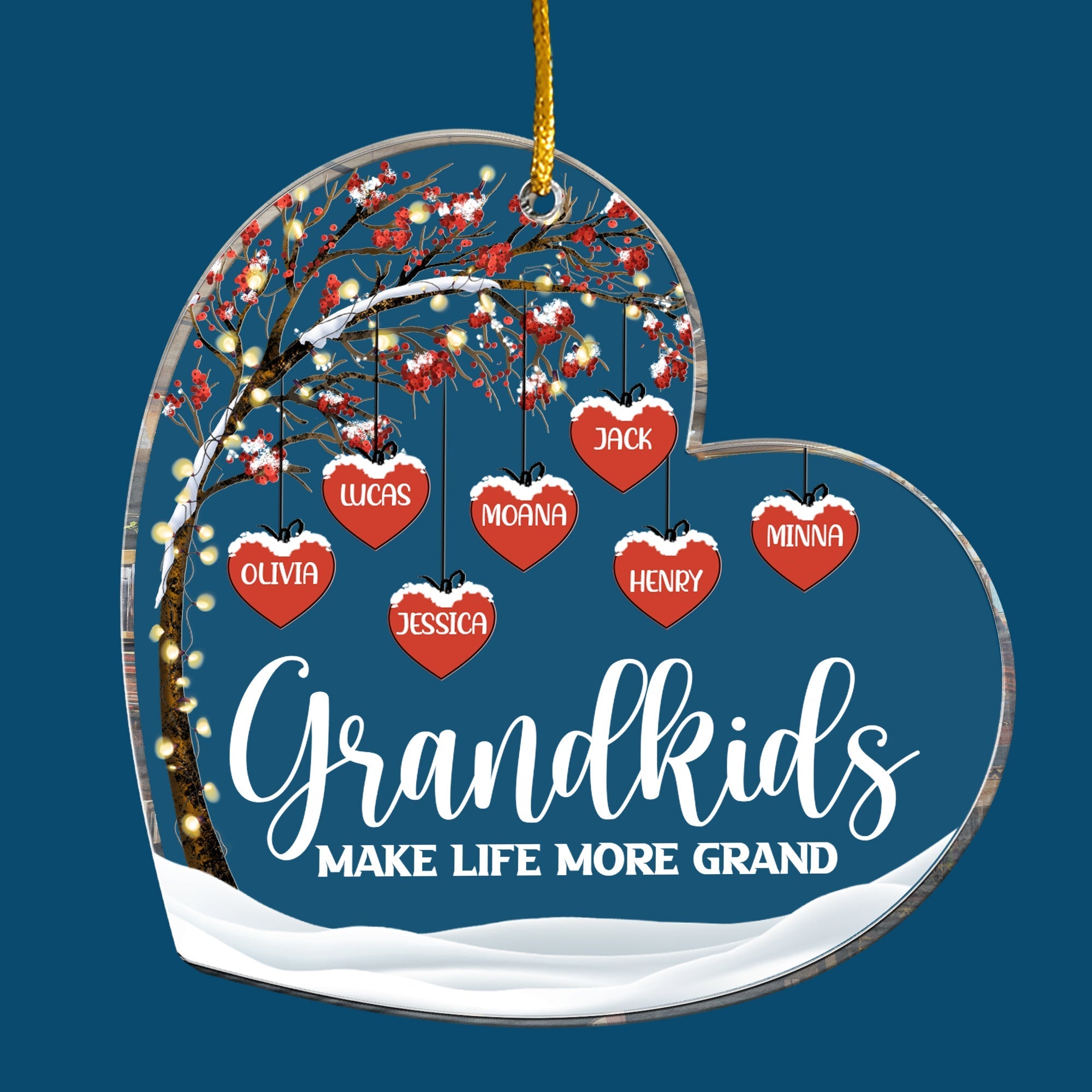Grandkids Make Life More Grand - Personalized Acrylic Ornament ORN0810