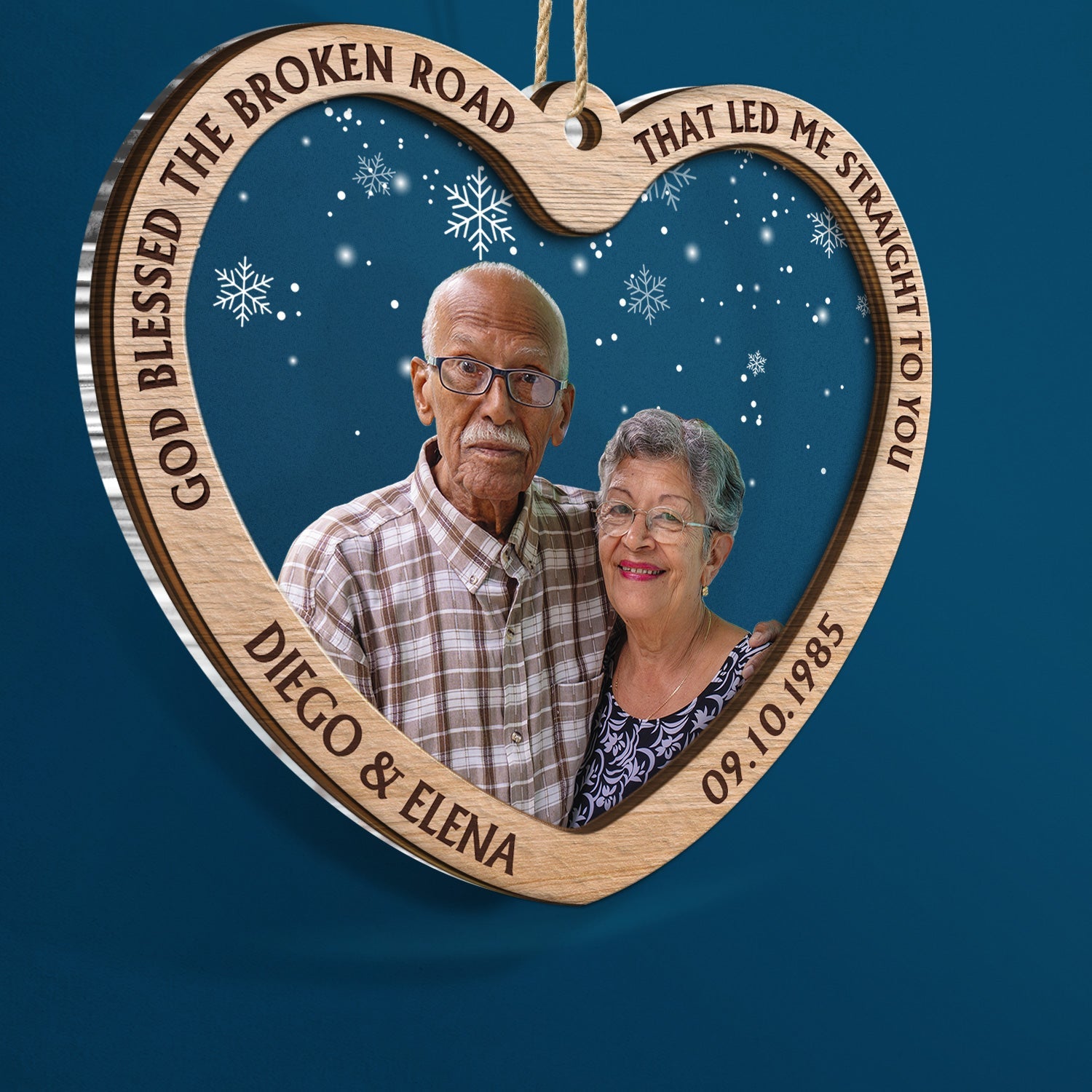 Custom Photo From Our First Kiss Till Our Last Breath - Christmas Gift For Couples - Personalized 2-Layered Mix Ornament ORNA1210