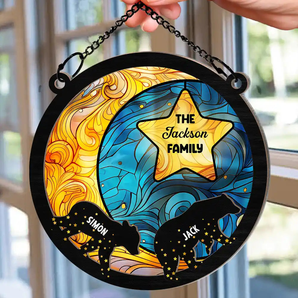 Bear Family - Personalized Window Hanging Suncatcher Ornament ORNA1210