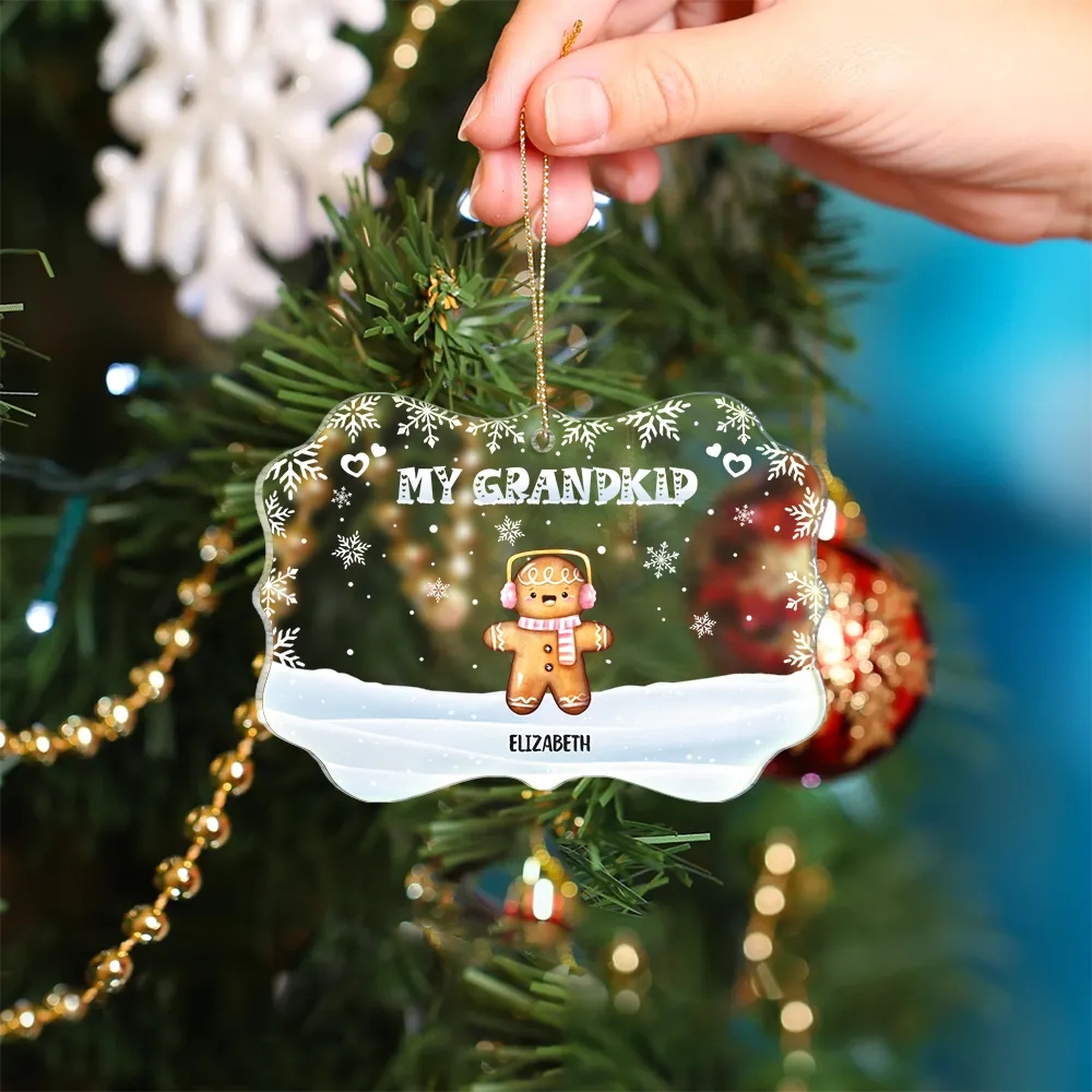 Our Grandkids Gingerbread - Personalized Custom Shaped Acrylic Ornament ORNA1210