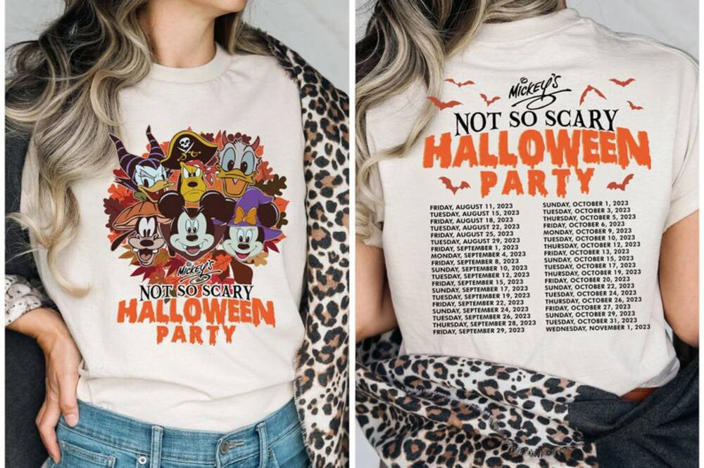 2 Sided Halloween Shirt, Mickey?s Not So Scary Halloween Party 2023, Disney Halloween Party Shirt, Mickey and Friends Halloween,Halloween Sweatshirt
