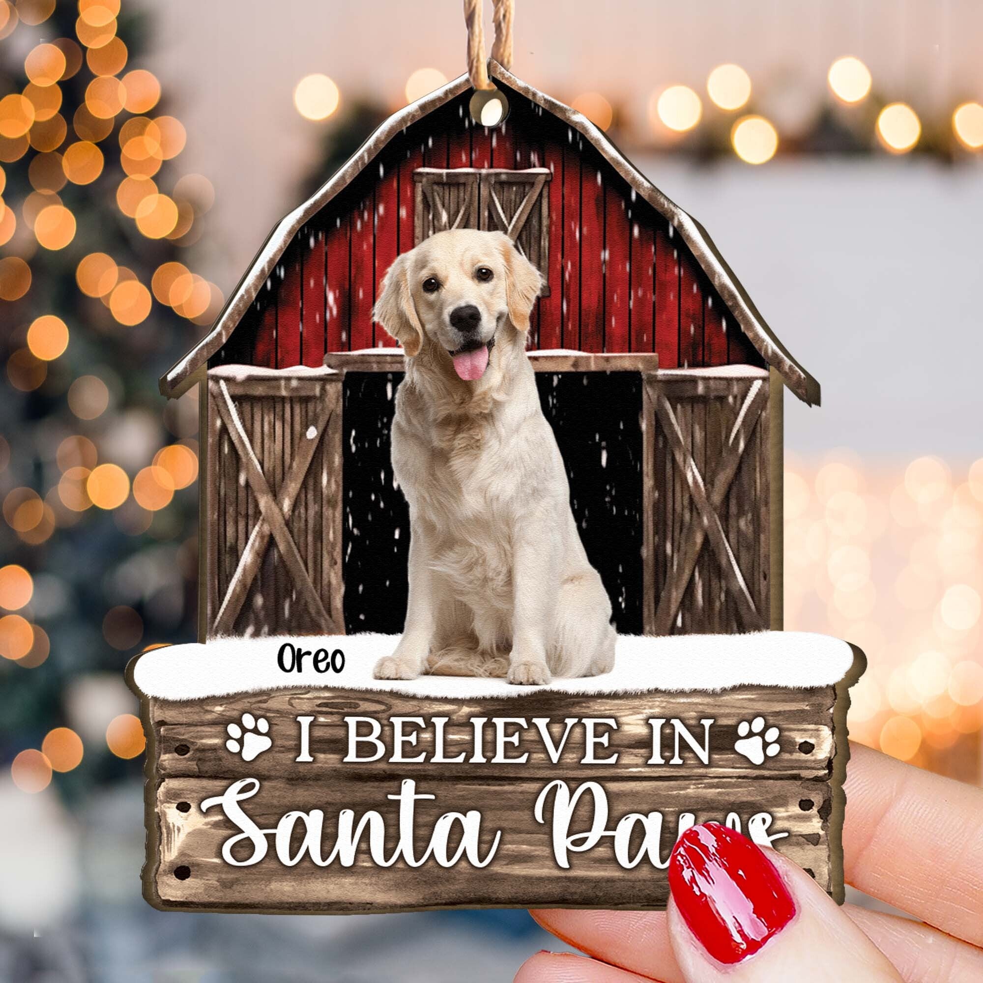 Have Yourself A Furry?Little?Christmas Pet Dog Cat - Personalized Wooden Ornament ORN0810