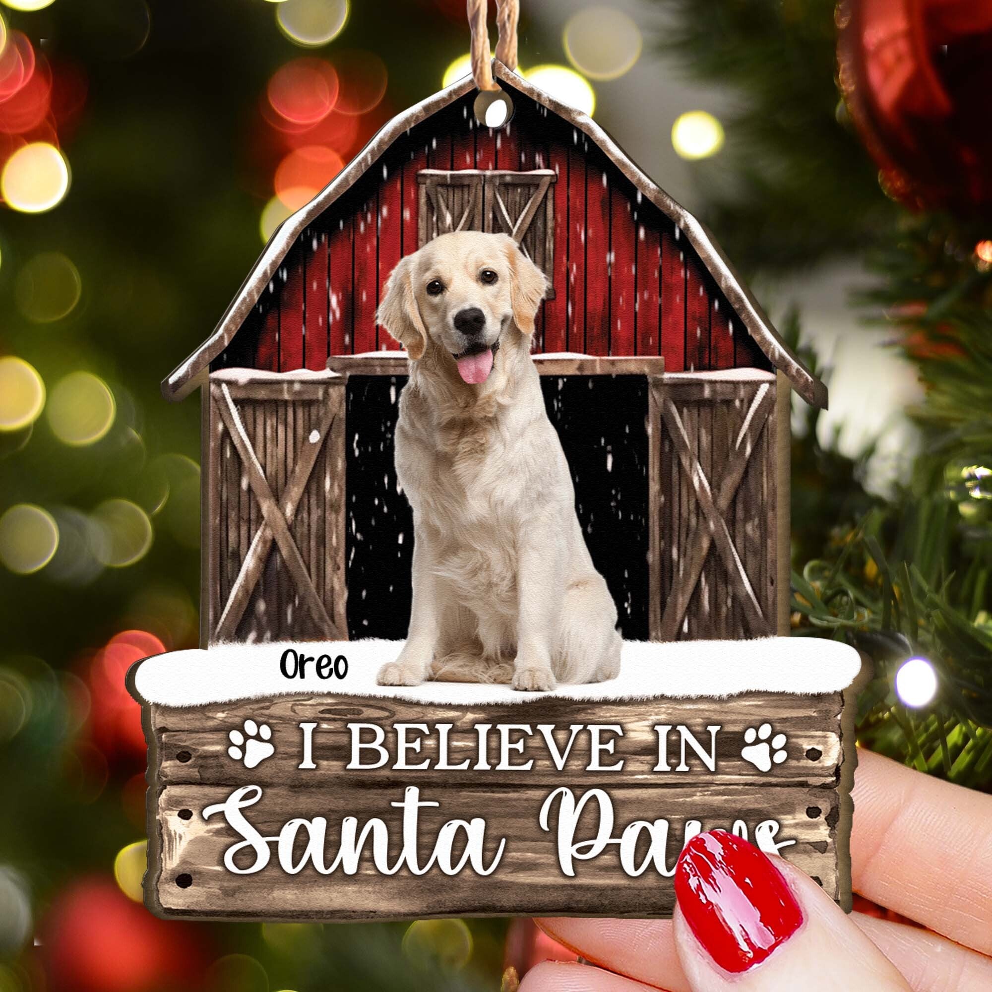 Have Yourself A Furry Little Christmas Pet Dog Cat - Personalized Wooden Ornament ORNA1210