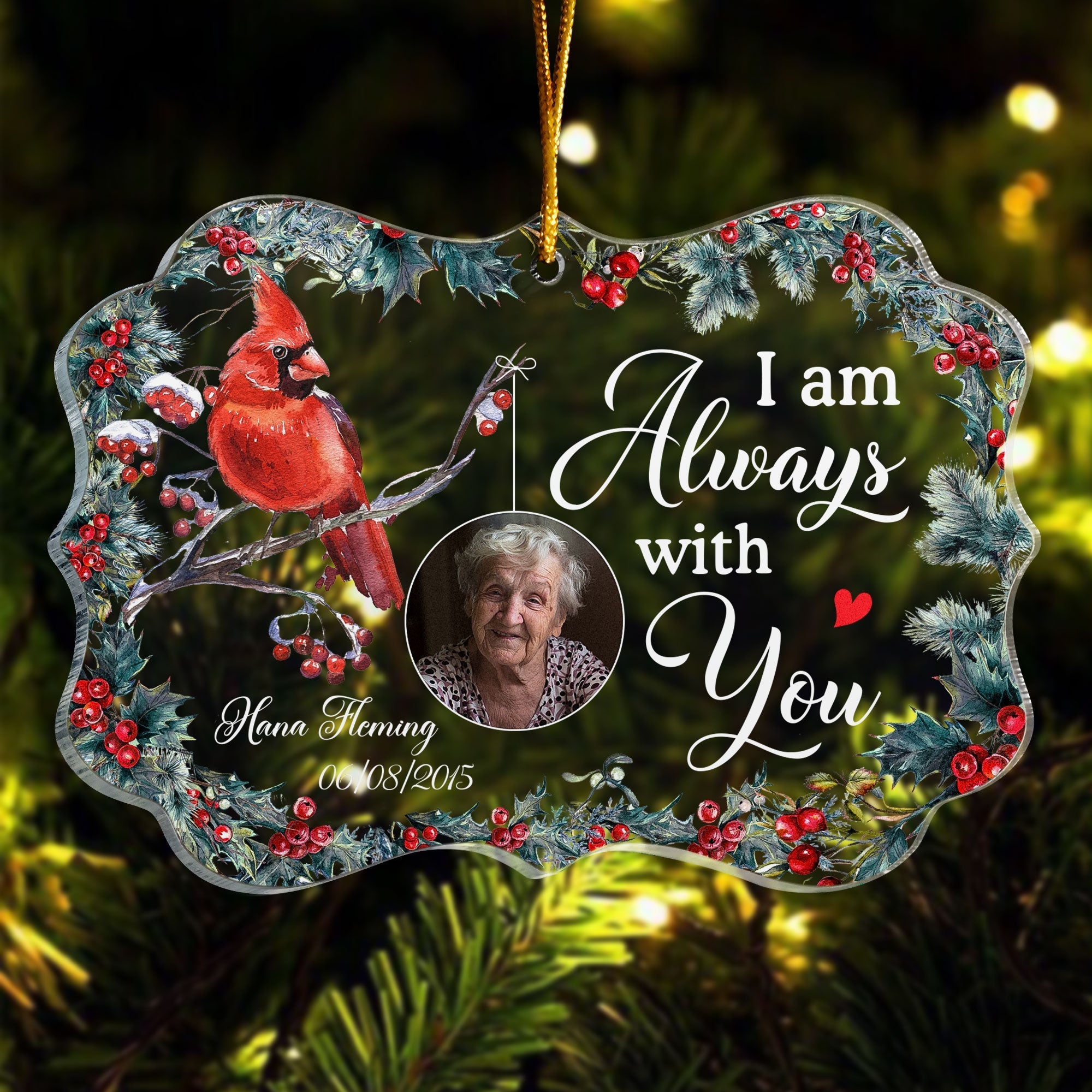 Heaven Is A Beautiful Place - Personalized Memorial Photo Ornament ORNA1210