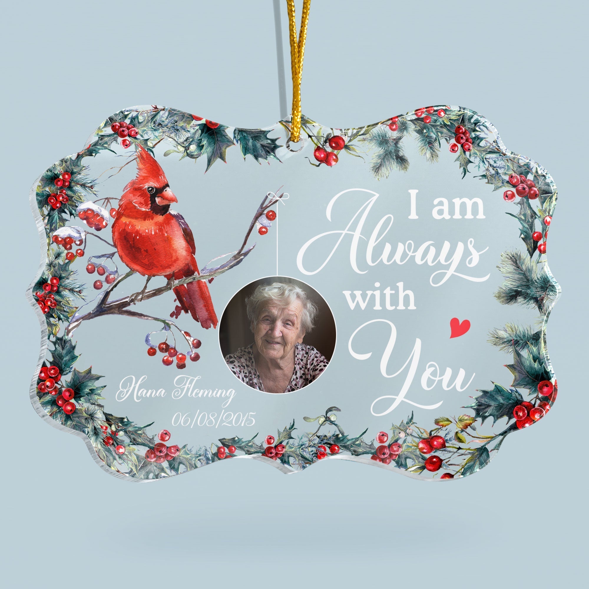 Heaven Is A Beautiful Place - Personalized Memorial Photo Ornament ORNA1210