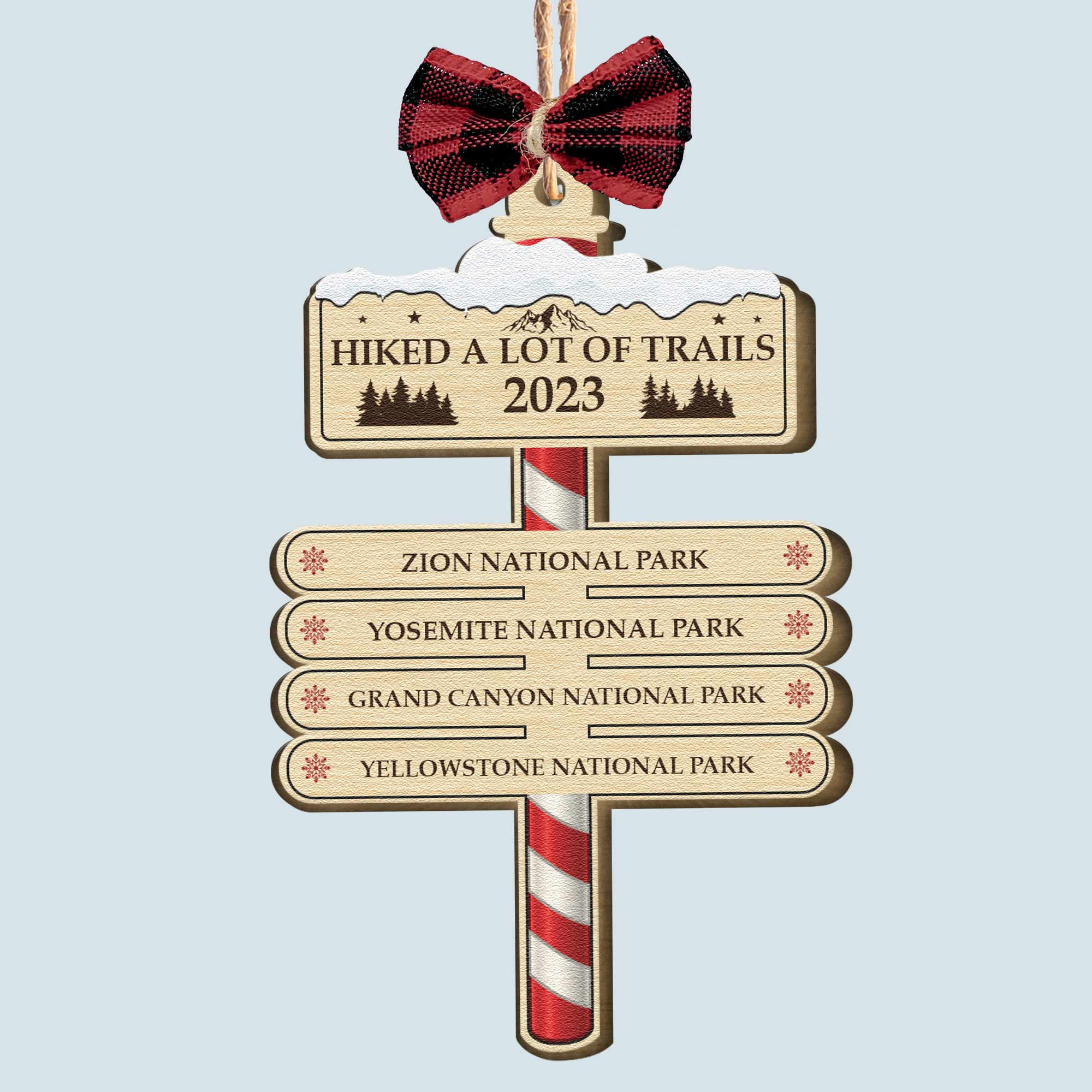 Hiked A Lot Of Trails Hiking Camping Lovers - Personalized Wooden Ornament ORN0810