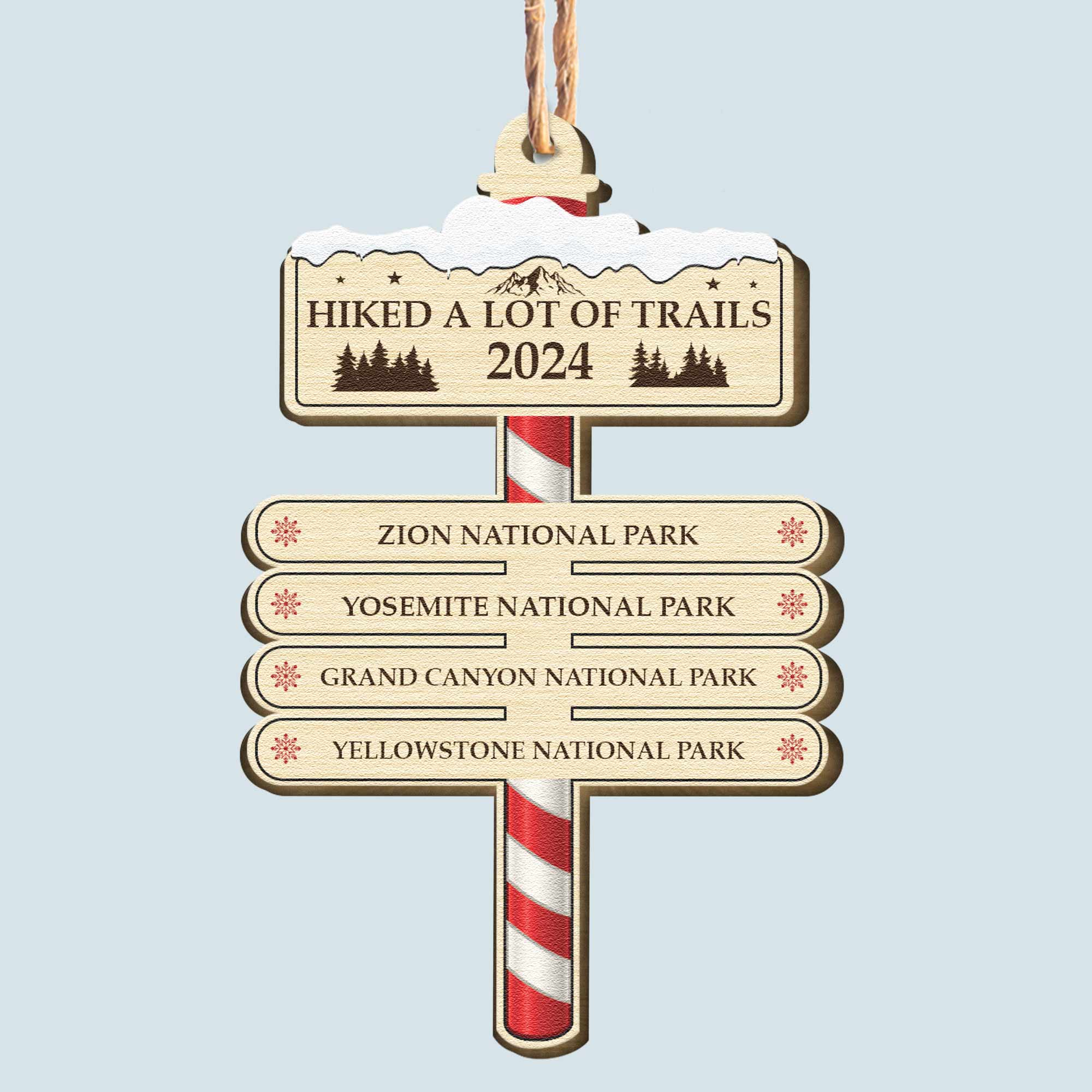 Hiked A Lot Of Trails Hiking Camping Lovers - Personalized Wooden Ornament ORNA1210