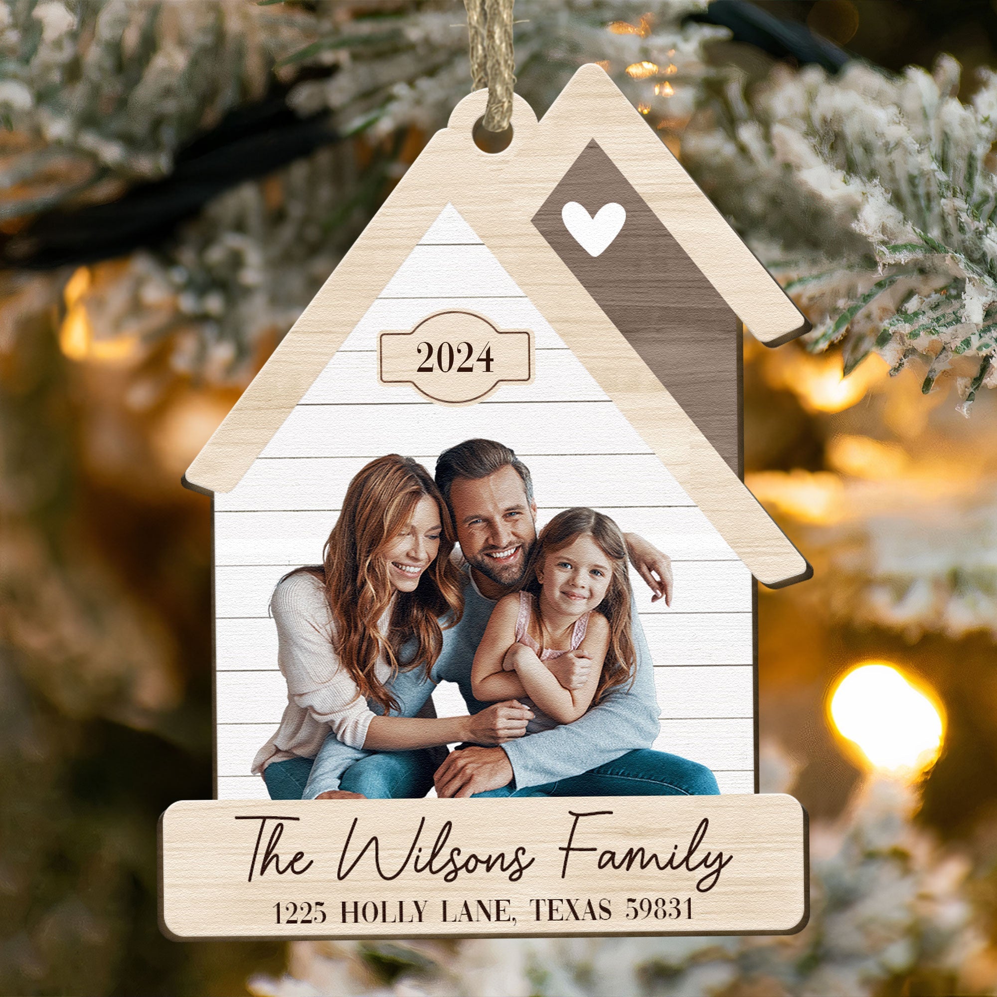 Home 2024 - Personalized Wooden Photo Ornament ORN0810