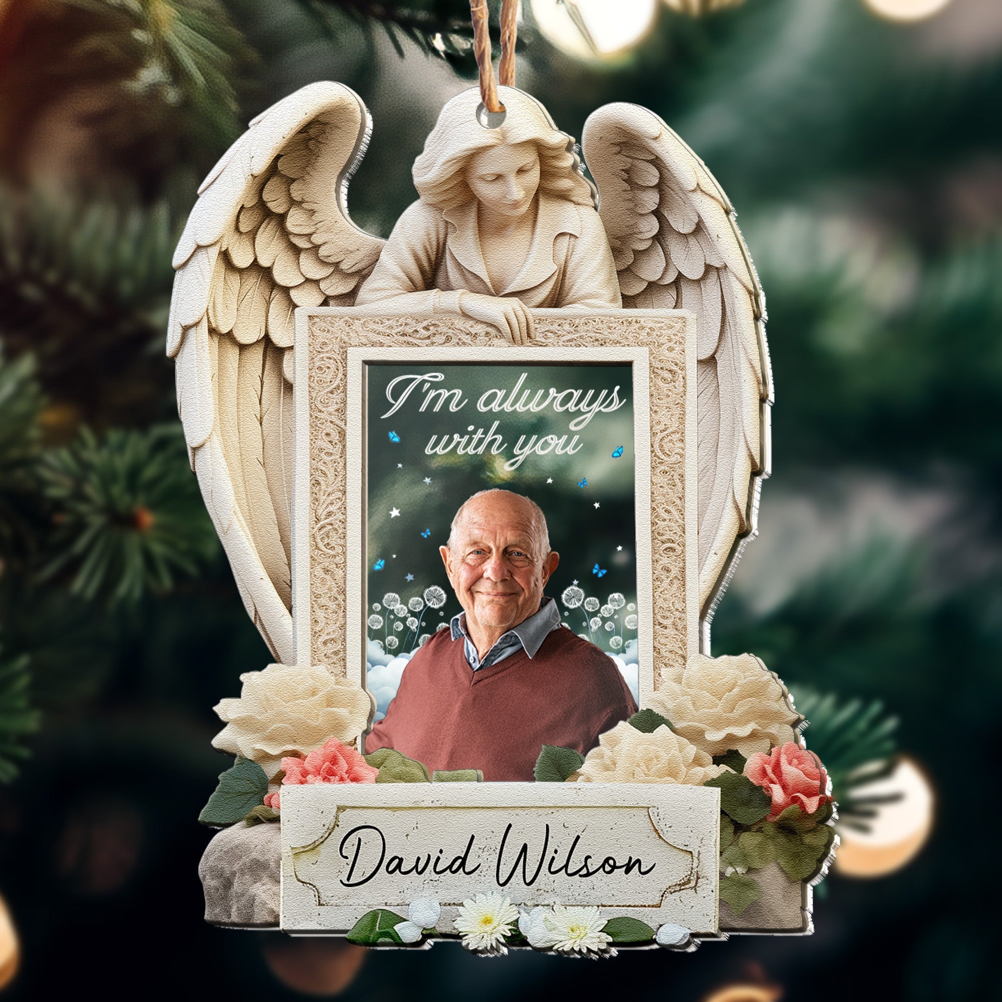 I Am Always With You - Personalized Wood And Acrylic Photo Ornament ORN0810