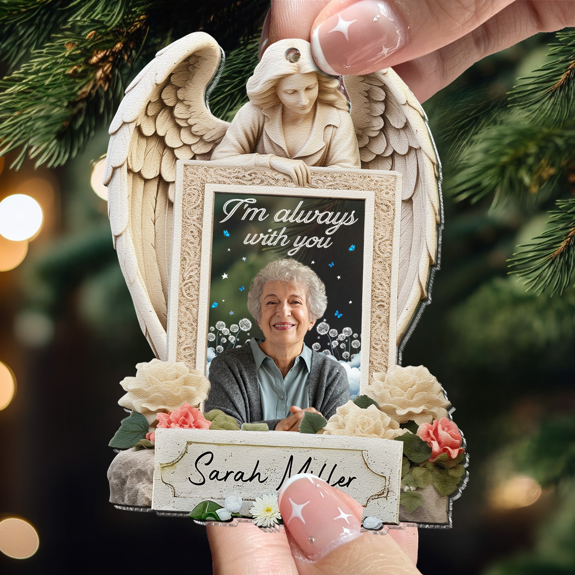 I Am Always With You - Personalized Wood And Acrylic Photo Ornament ORN0810