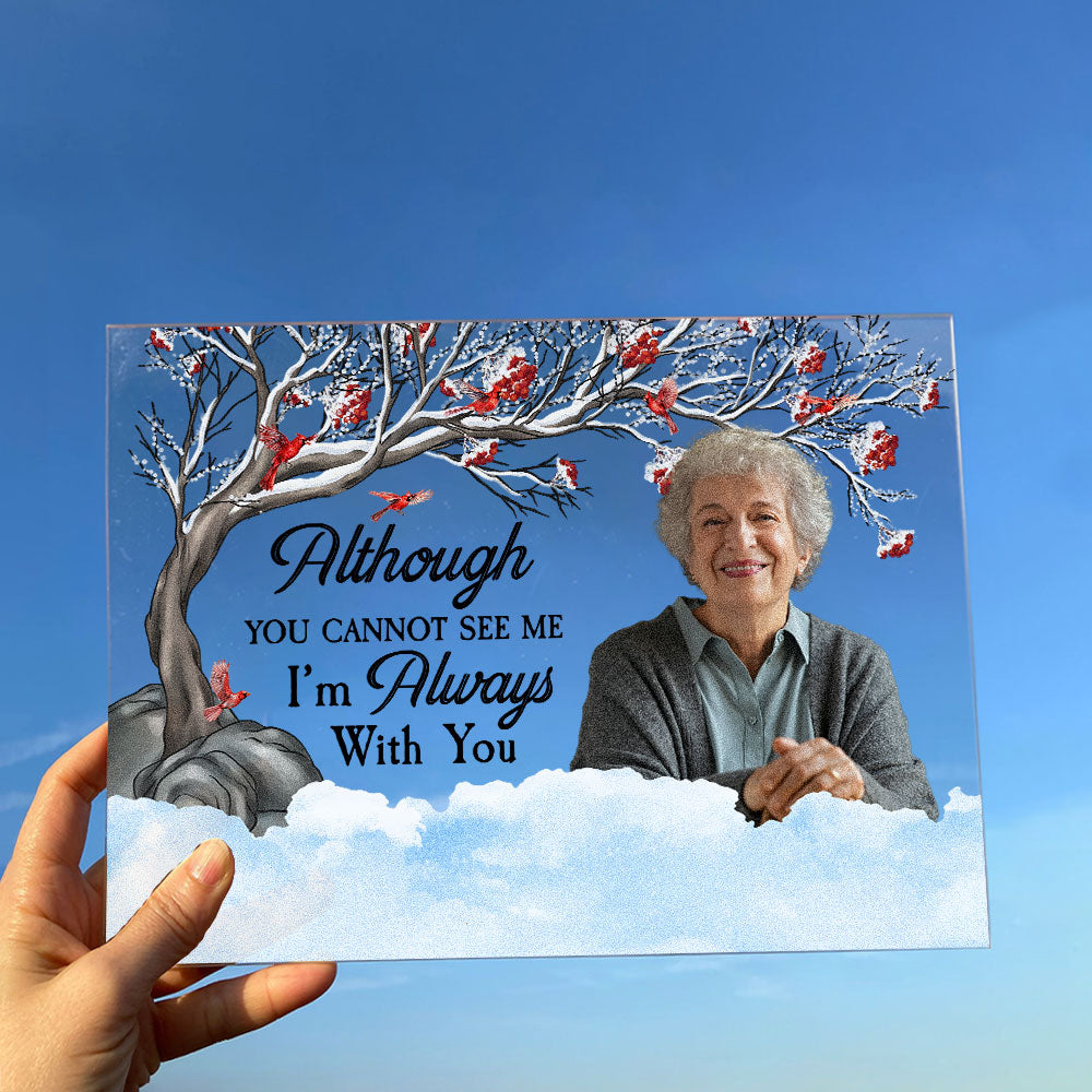 I Am Always With You - Red Berries Tree - Personalized Acrylic Photo Plaque ORNA1210