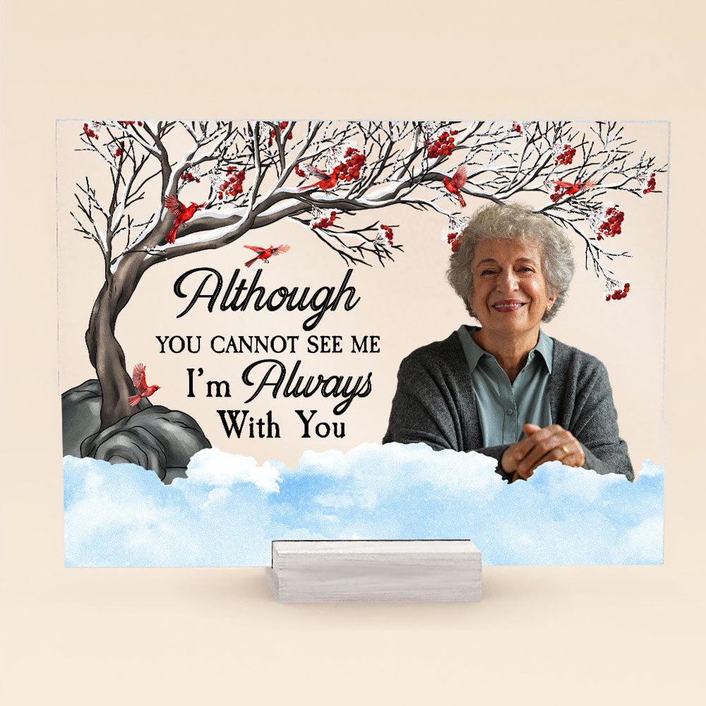 I Am Always With You - Red Berries Tree - Personalized Acrylic Photo Plaque ORNA1210