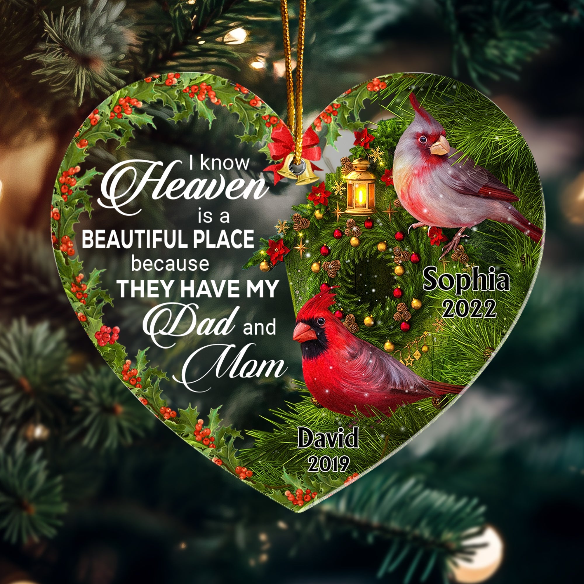 I Know Heaven Is A Beautiful Place Because They Have - Personalized Custom Shaped Acrylic Ornament ORNA1210
