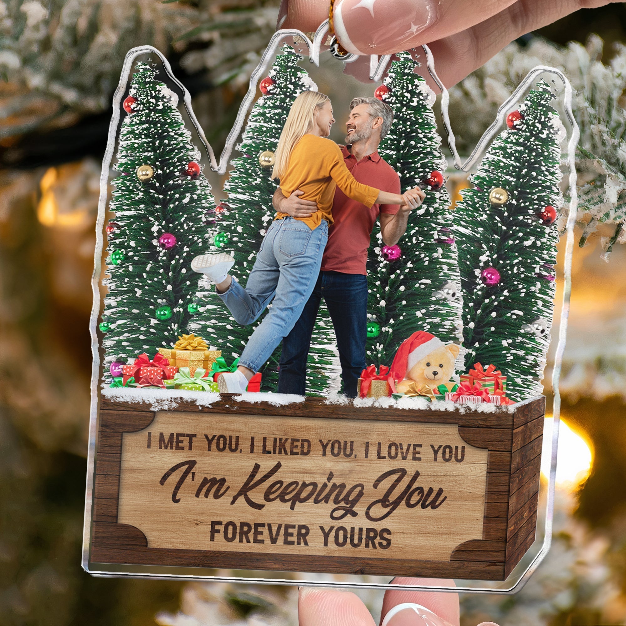 I Met You I Liked You I Love You - Personalized Acrylic Photo Ornament ORNA1210