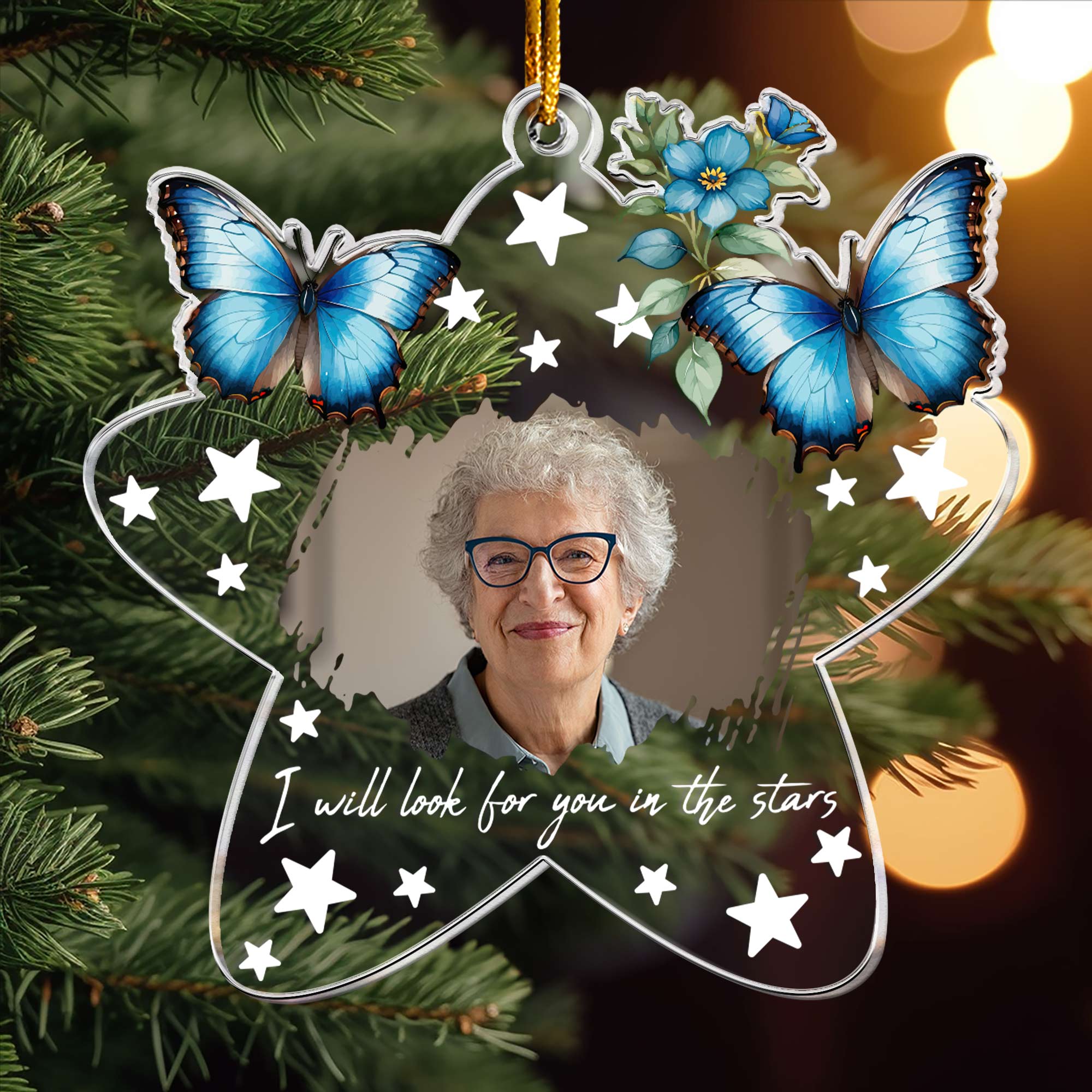 I Will Look For You In The Stars - Personalized Acrylic Photo Ornament ORN0810