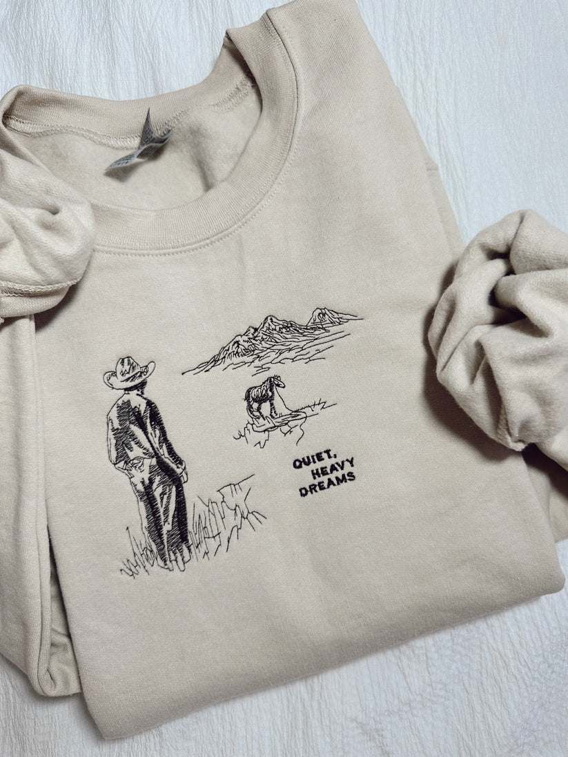 Quiet Heavy Dreams Crewneck, Zach Bryan Shirt, Godspeed Wild Western T-shirt EMHA0909T